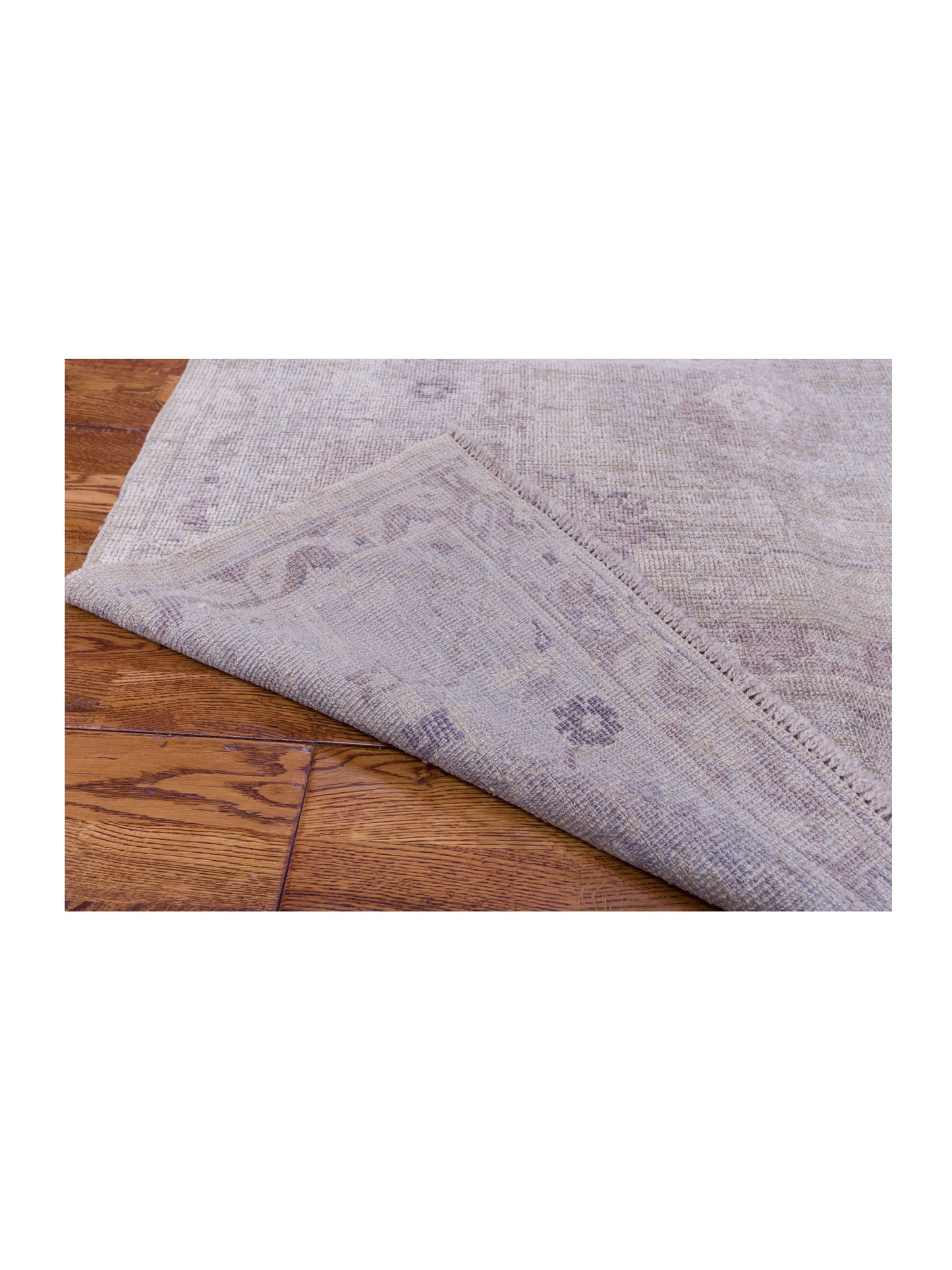 Angora Oushak 120891 Ivory Gray 8.1x9.11 Hand Knotted Rug