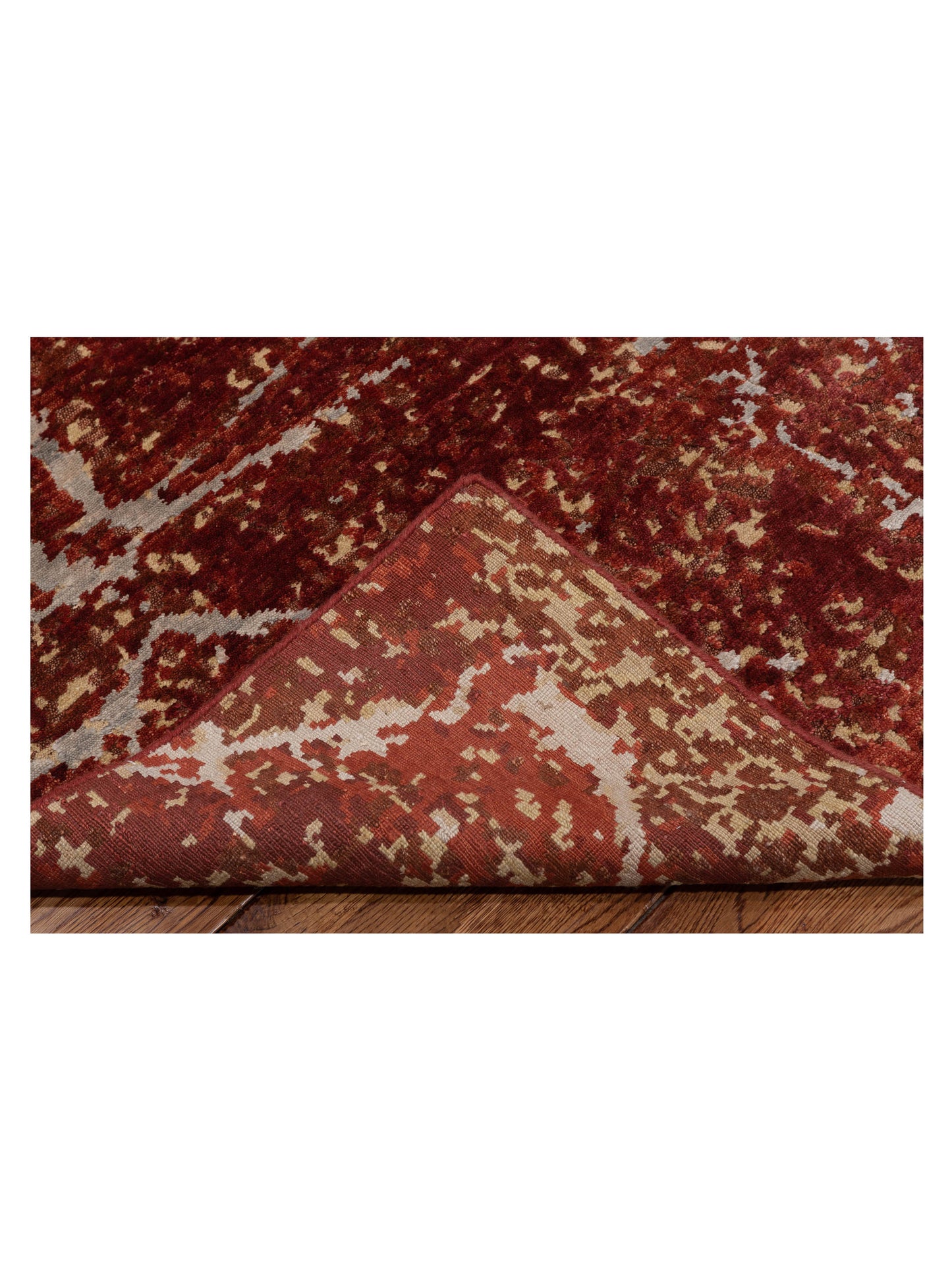 Tibetino 134365 Red 8x9.8 Hand Knotted Rug
