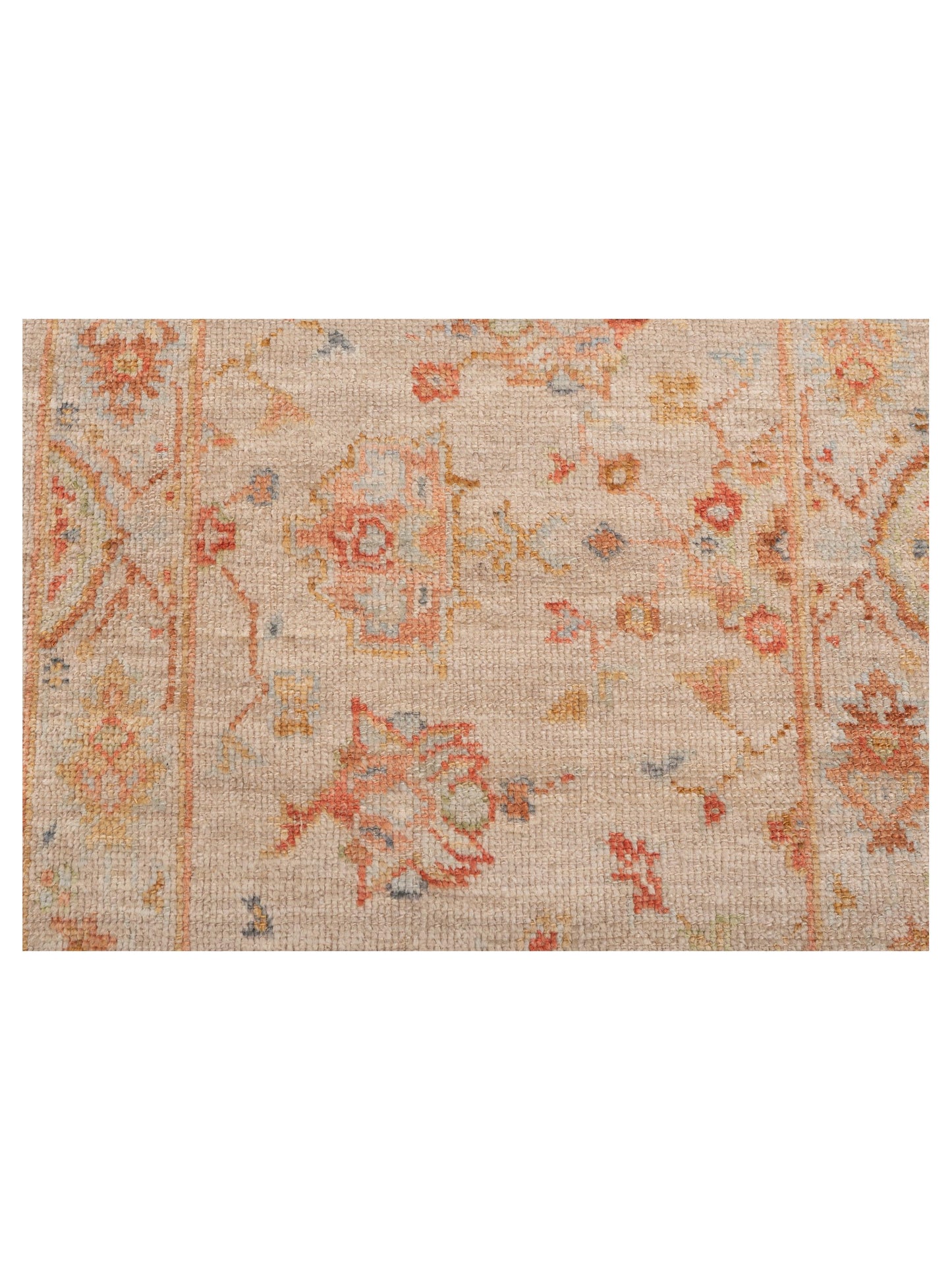 Angora Oushak 150236 Cream Cream 2.7x13.6 Hand Knotted Rug