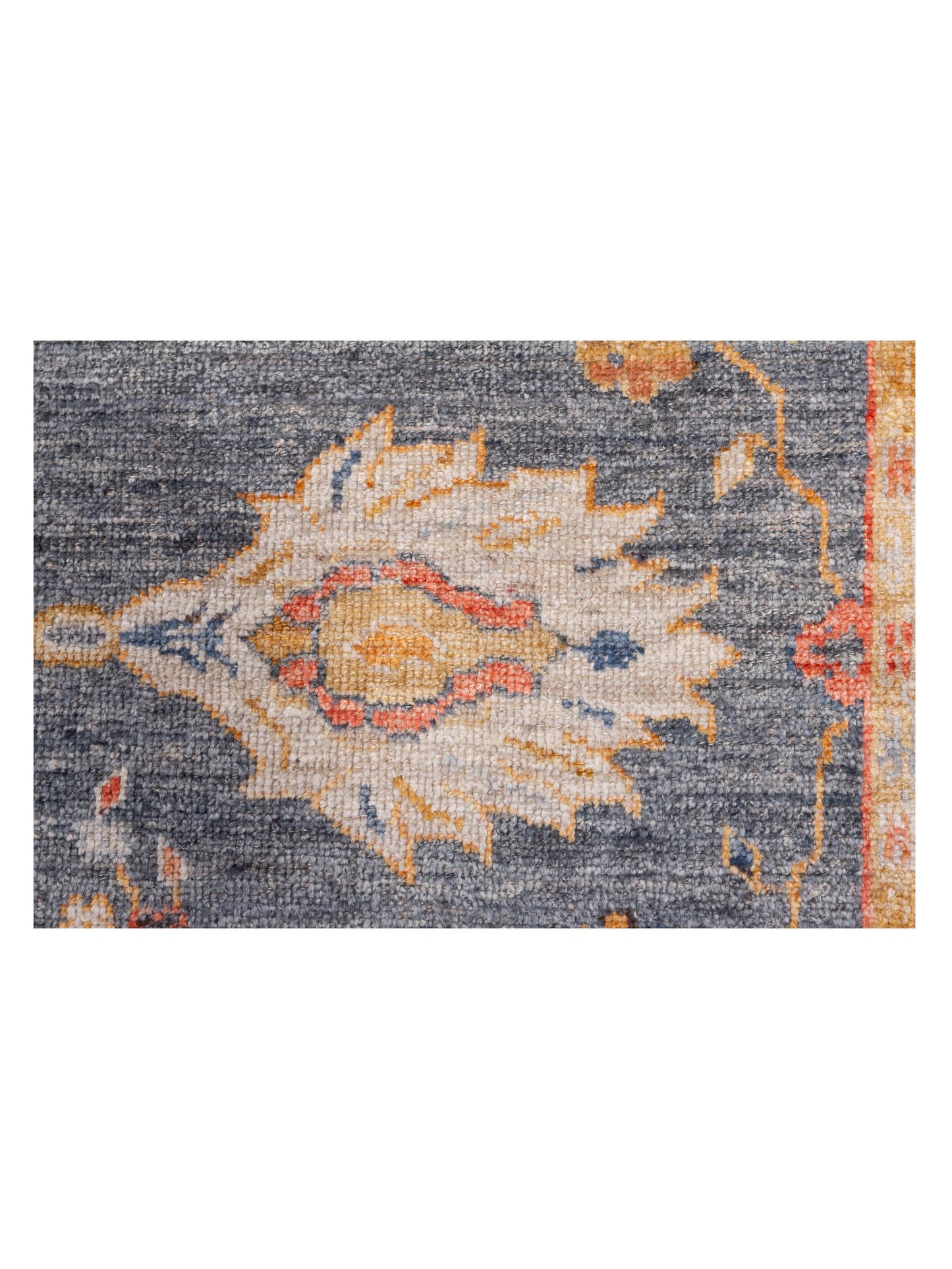 Angora Oushak 148170 Teal Blue Ivory 10.3x13.1 Hand Knotted Rug