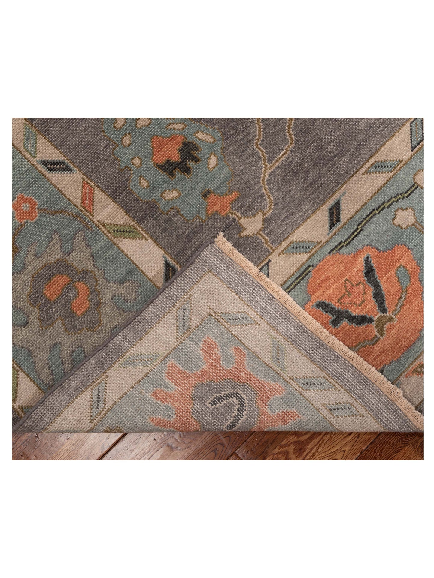 Anadol Oushak 150830 Gray Light Gray 9x12 Hand Knotted Rug