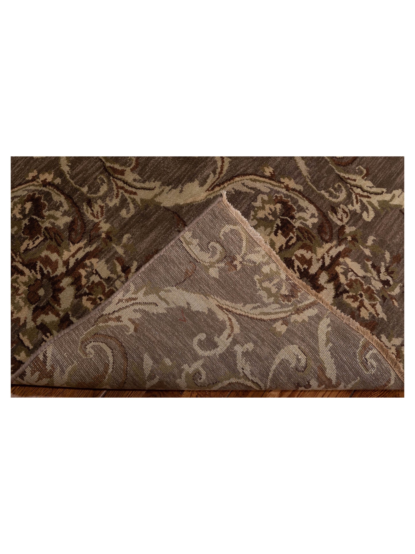 Lilac 86735 Brown 7.11x9.9 Hand Knotted Rug