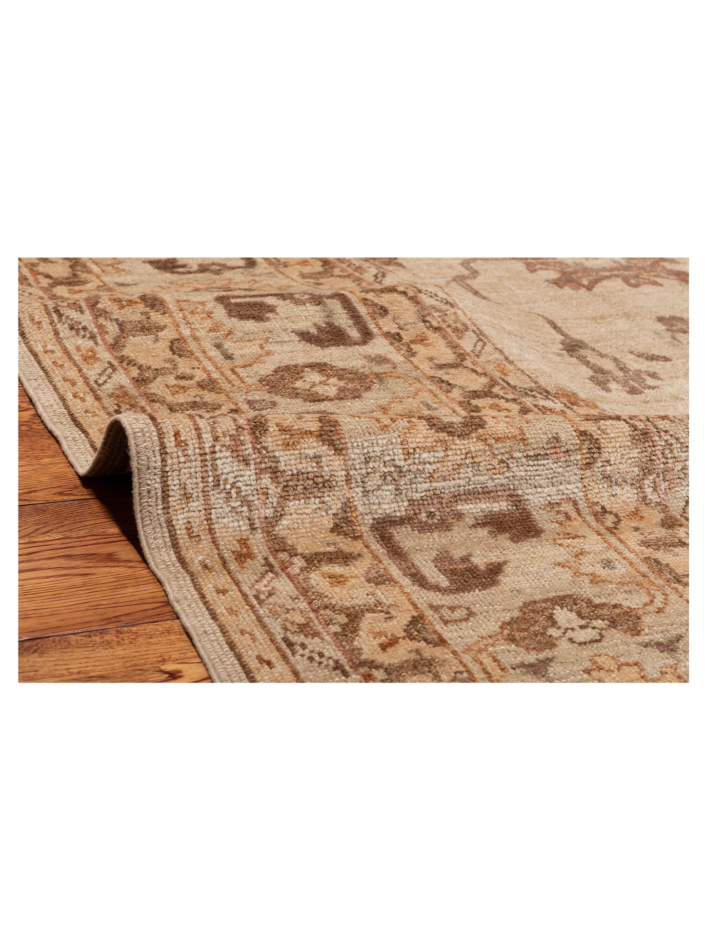 Angora Oushak 94650 Silver Ivory 10.10x14.8 Hand Knotted Rug