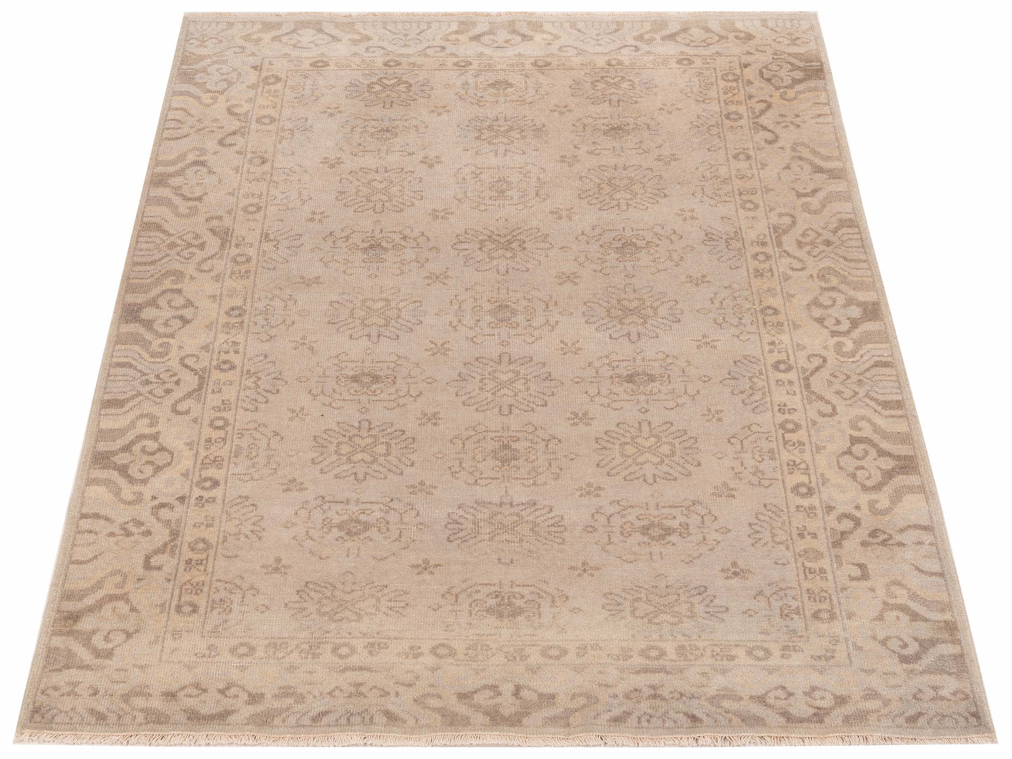 Evren 123395 Silver 4x5.10 Hand Knotted Rug