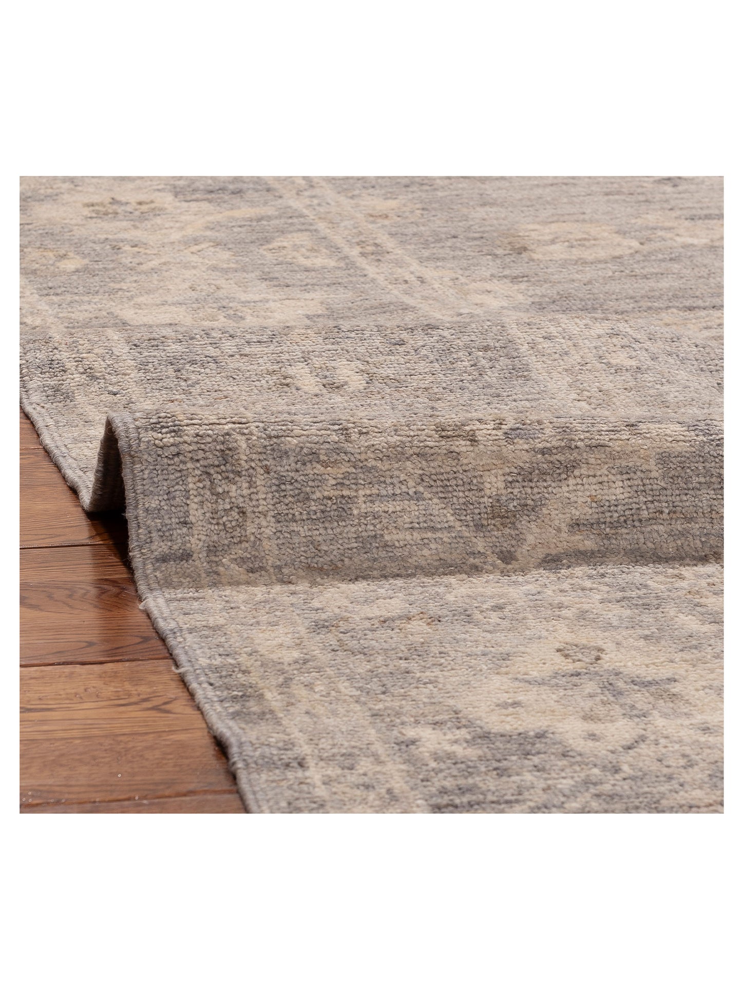 Angora Oushak 156079 Gray Gray 8.11x11.8 Hand Knotted Rug