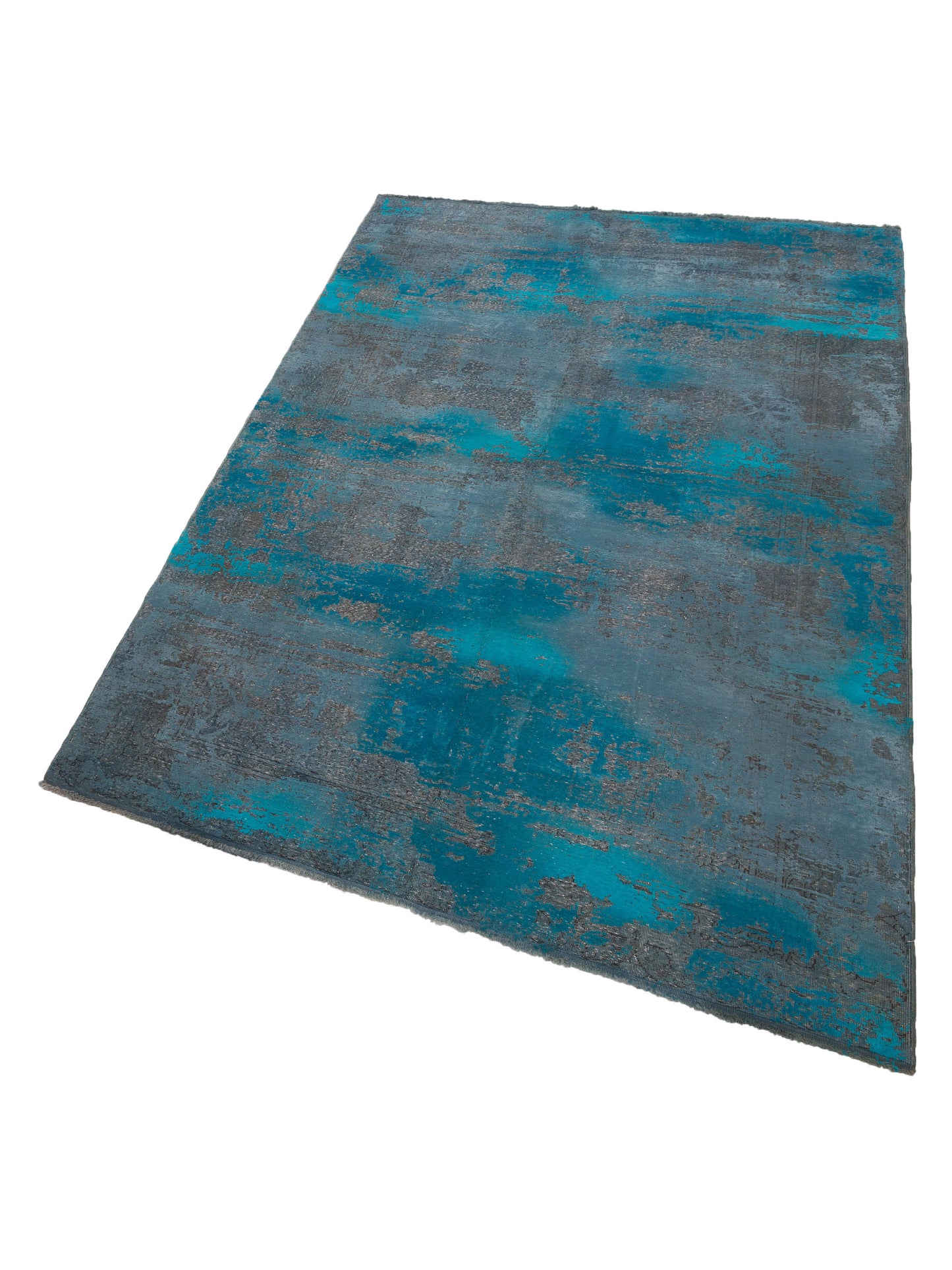 Vintage 109087 Blue 6.7x9.8 Hand Knotted Rug
