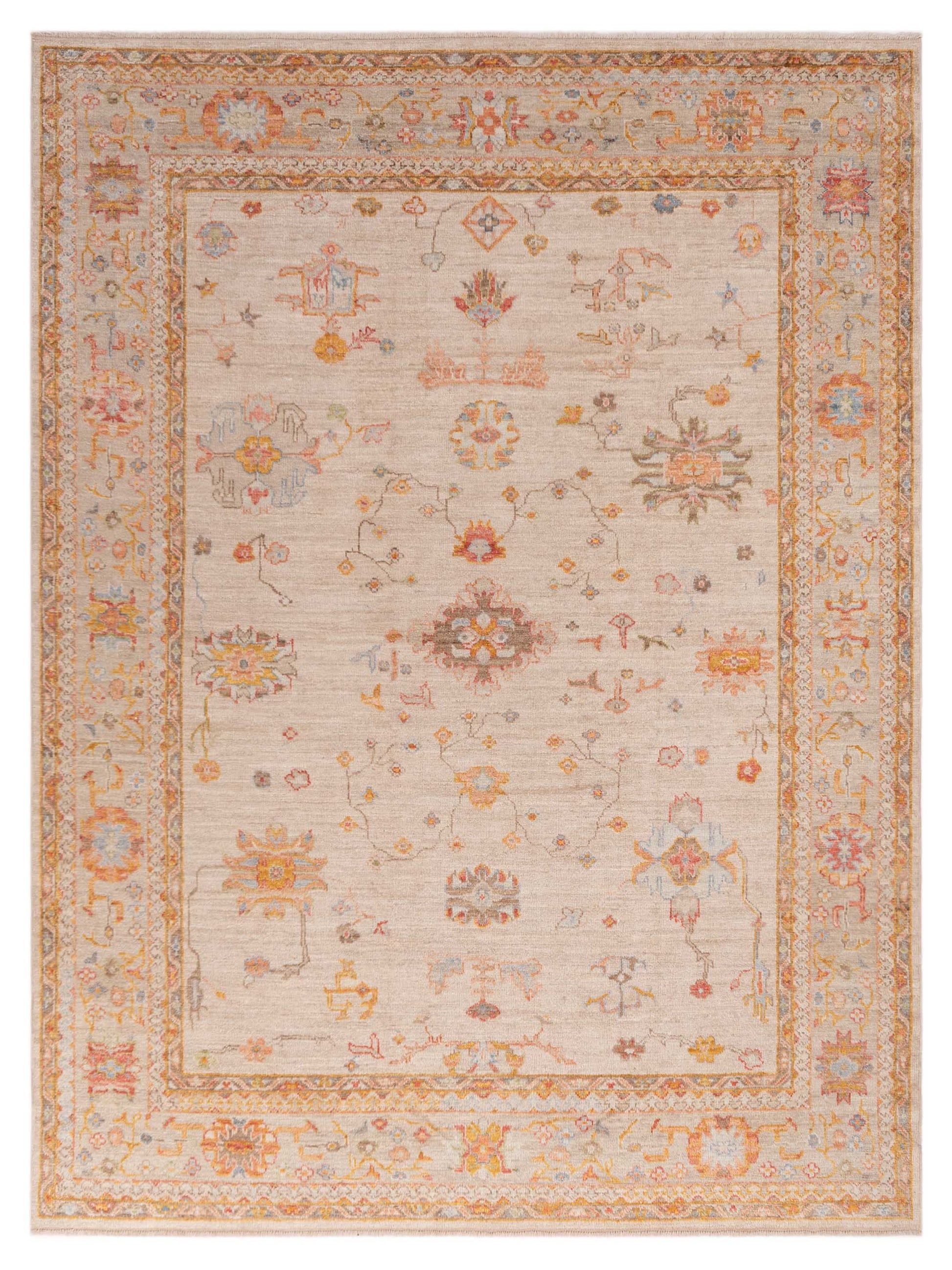 Anadol Angora Oushak  Beige Silver Traditional