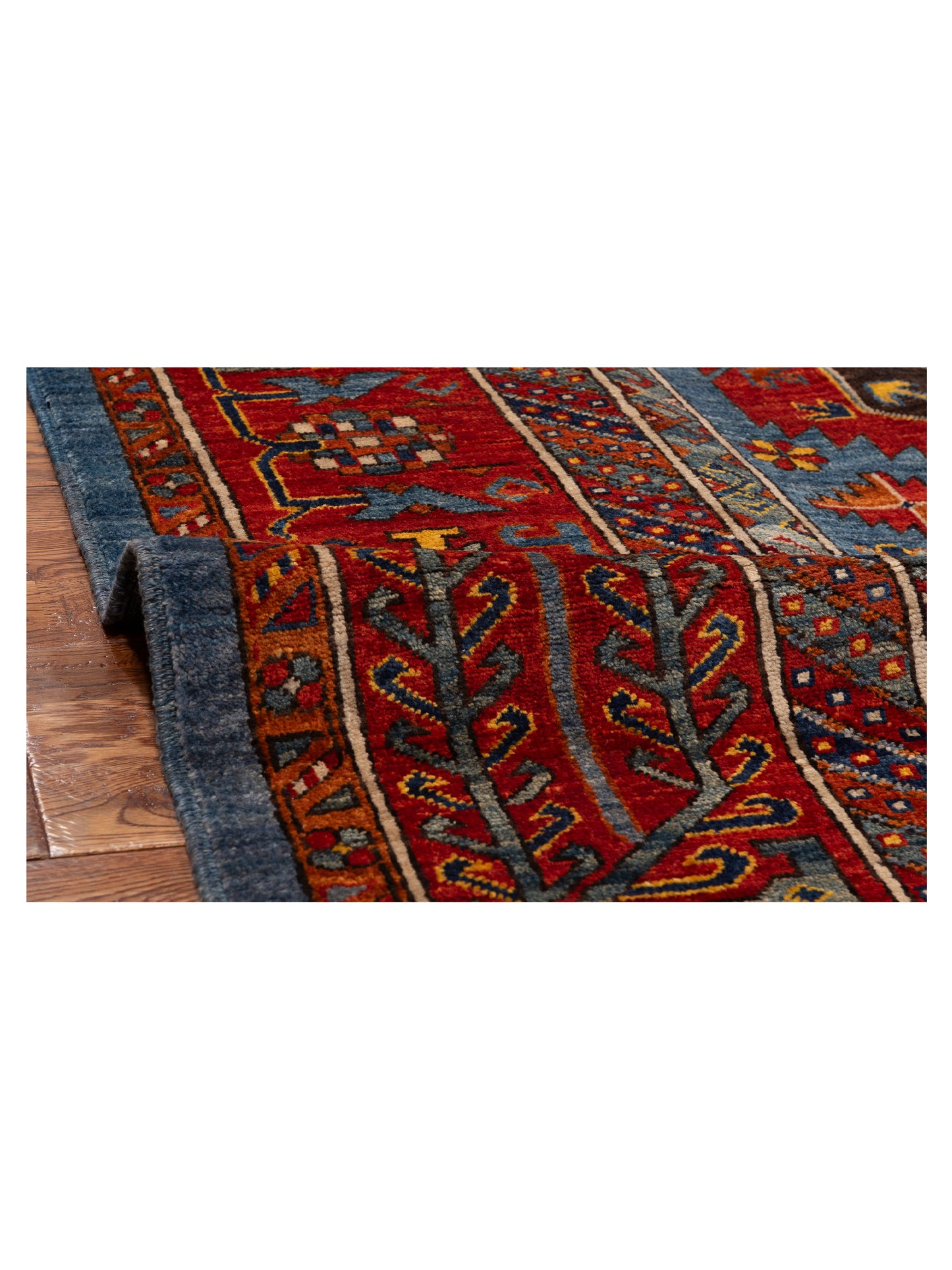 Artisan Kazak 151856 Indigo Red 8.6x10 Hand Knotted Rug