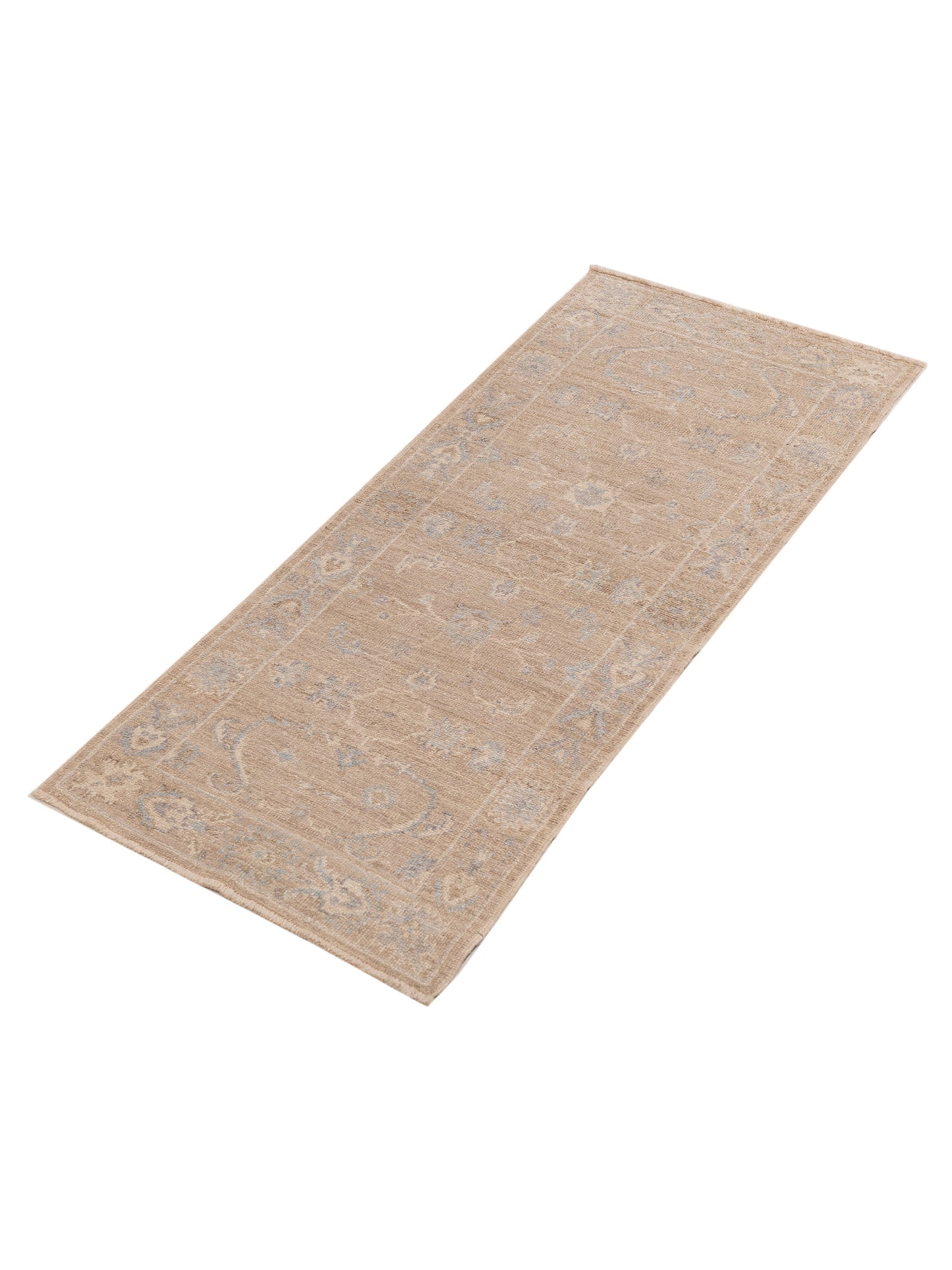 Angora Oushak 152657 Brown Brown 2.6x6.2 Hand Knotted Rug