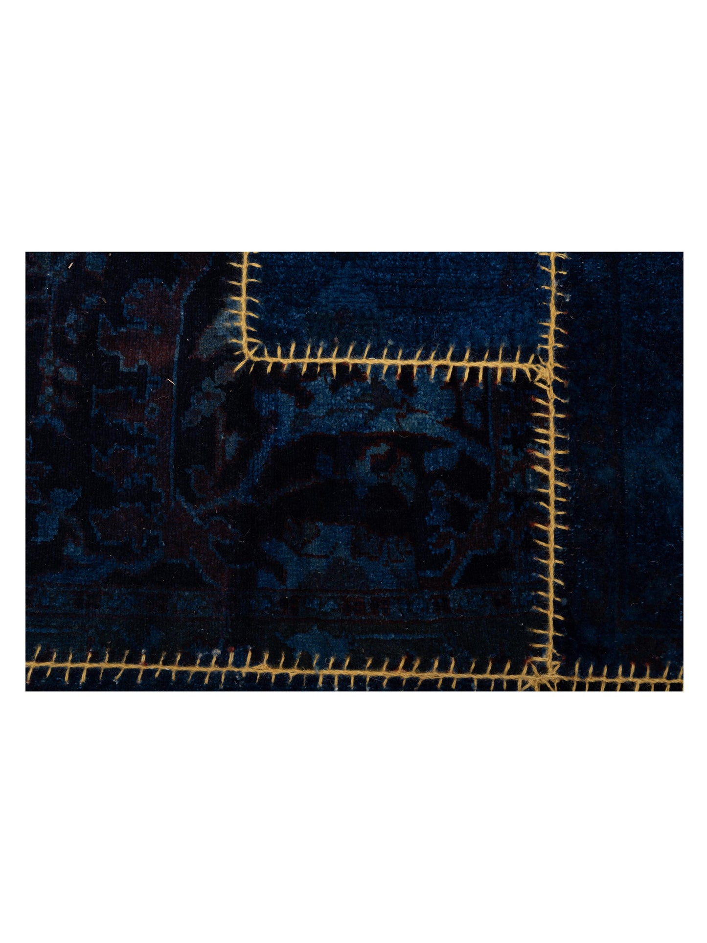 Turkish Vestige Patchwork 110263 Blue Green 8.5x11.4 Hand Knotted Rug