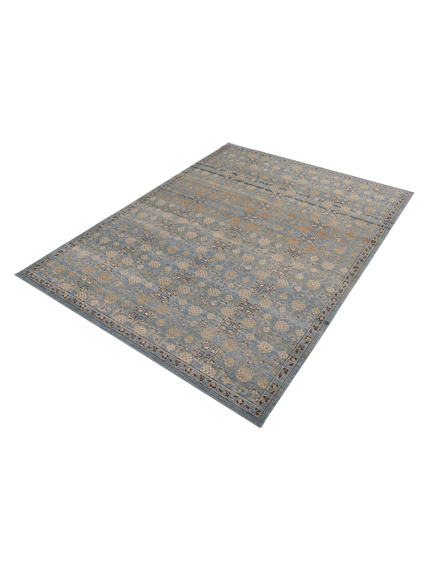 Vintage Revival 154591 Beige Brown 9x12 Hand Knotted Rug