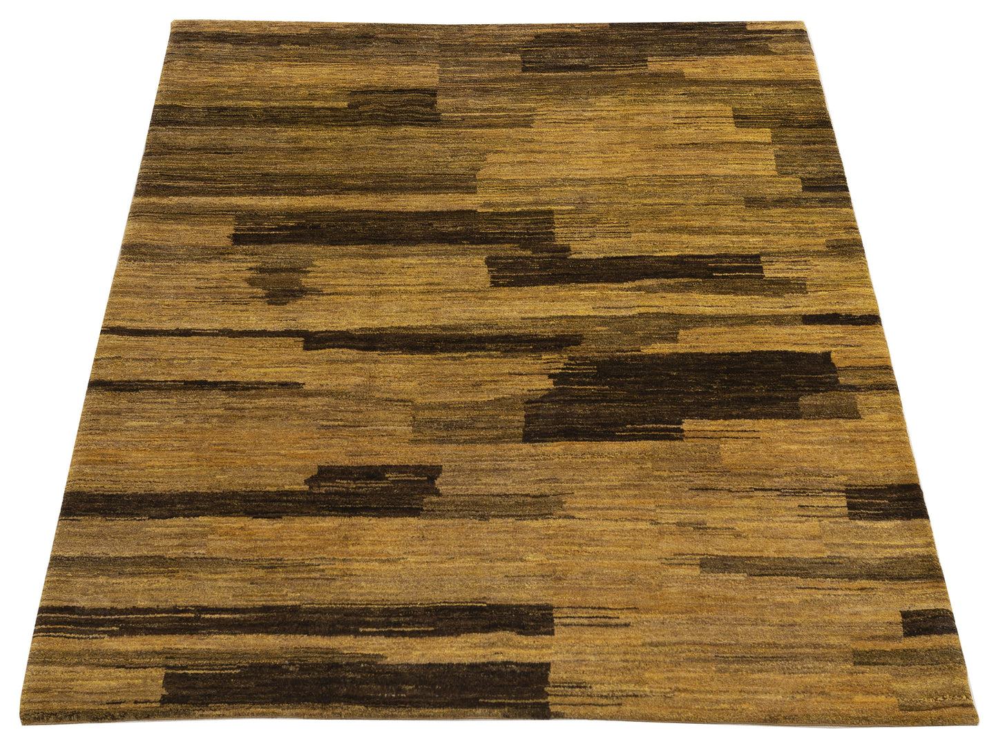 Tibetino 154023 Gold Brown 5x7 Hand Knotted Rug