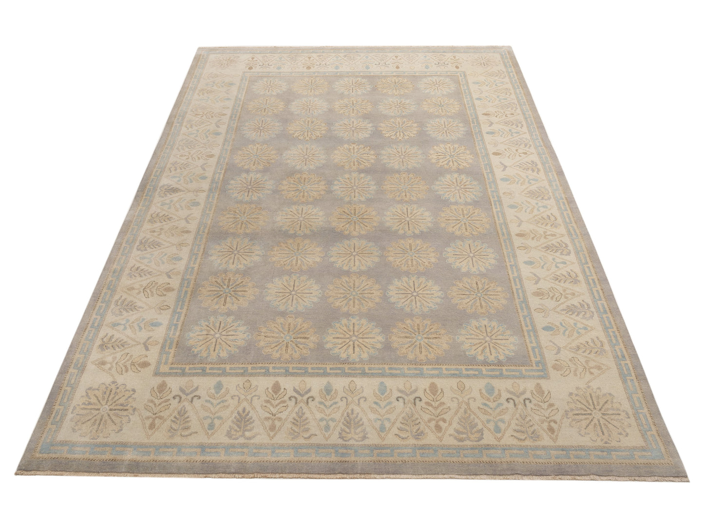 Stella 124409 Gray Ivory 10.3x14.6 Hand Knotted Rug