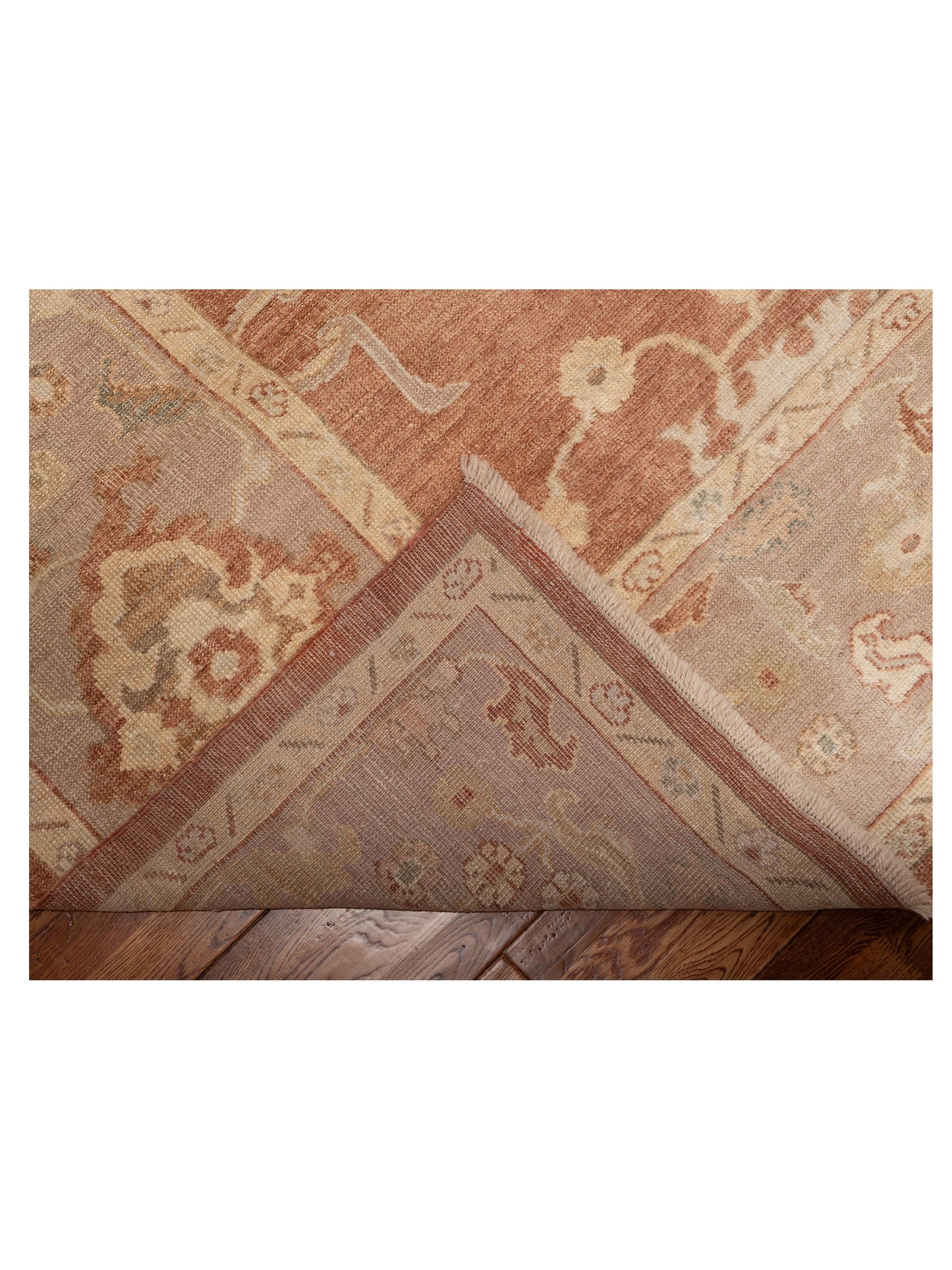 Angora Oushak 128120 Rust Purple 11.9x14.3 Hand Knotted Rug