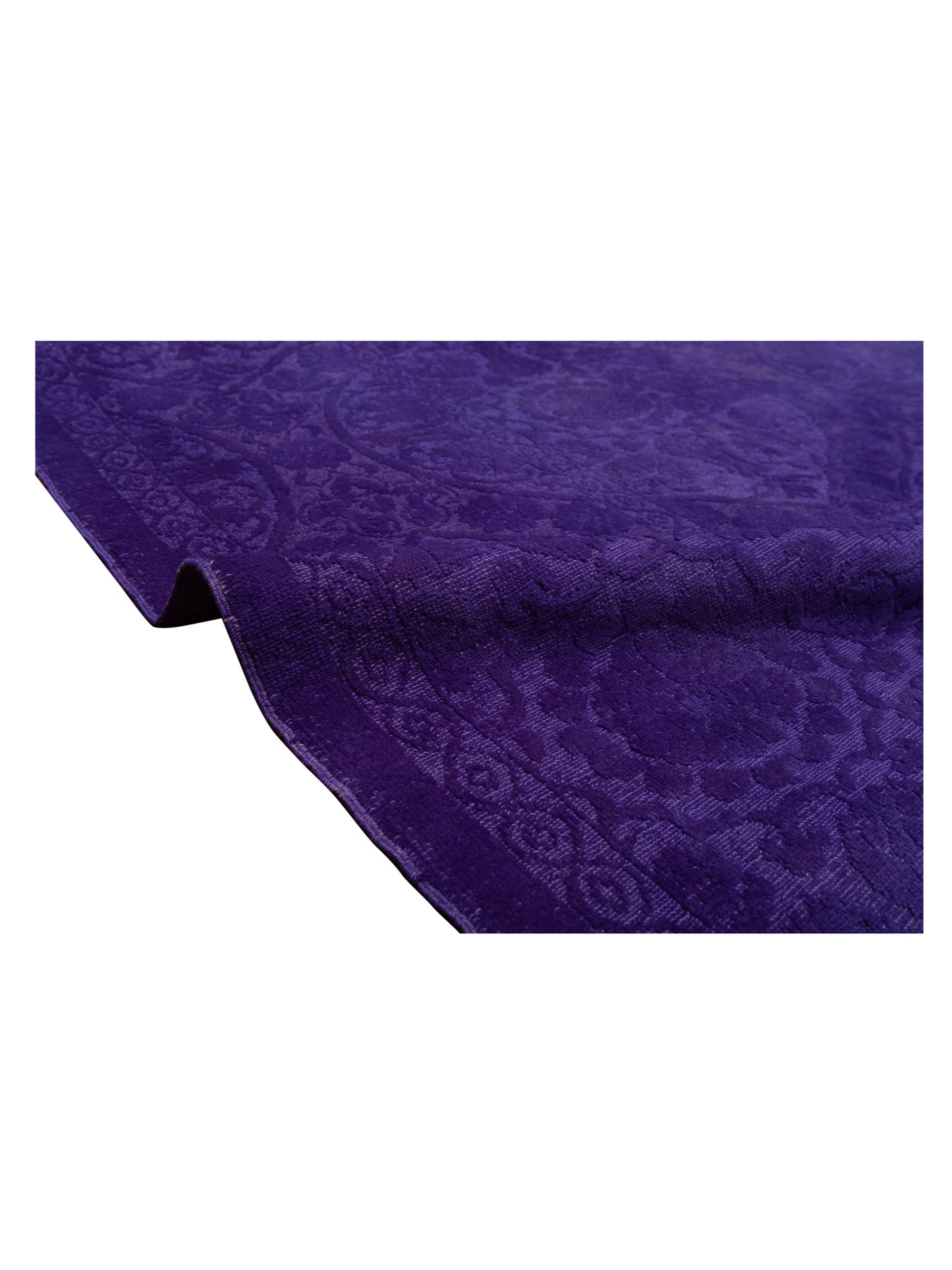 Color Bouquet 108861 Purple Purple 10.4x13.5 Hand Knotted Rug