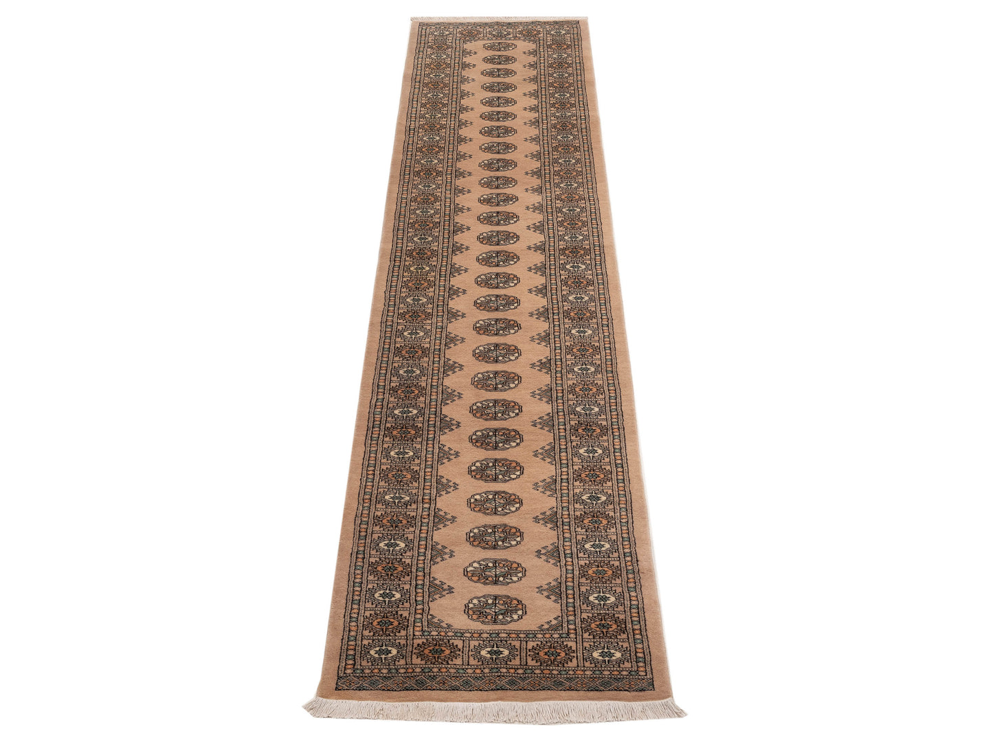 Bokhara 153429 Beige Beige 2.8x12.2 Hand Knotted Rug