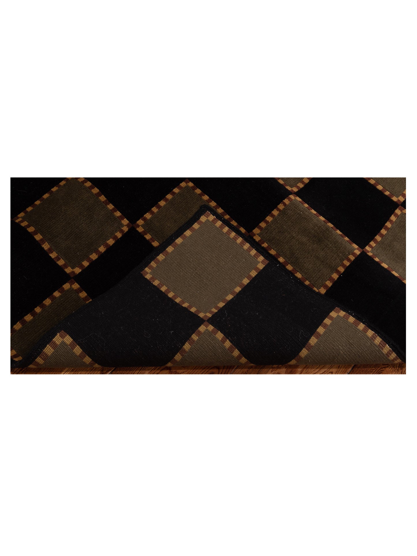 Himalayan 88390 Black Green 6.2x8.9 Hand Knotted Rug