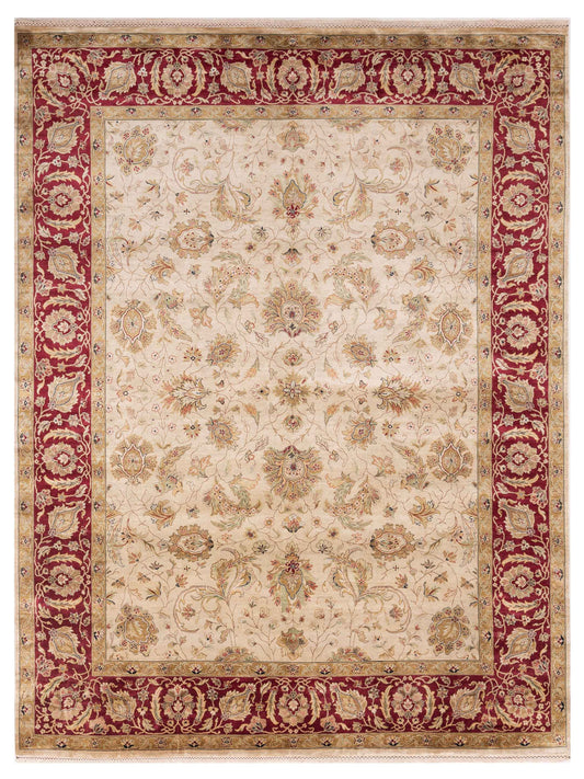 Rajpur Imperial Silk  Ivory Red Traditional