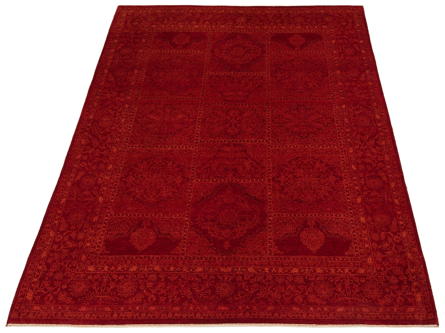 Loribaft 108461 Red 7.11x9.11 Hand Knotted Rug