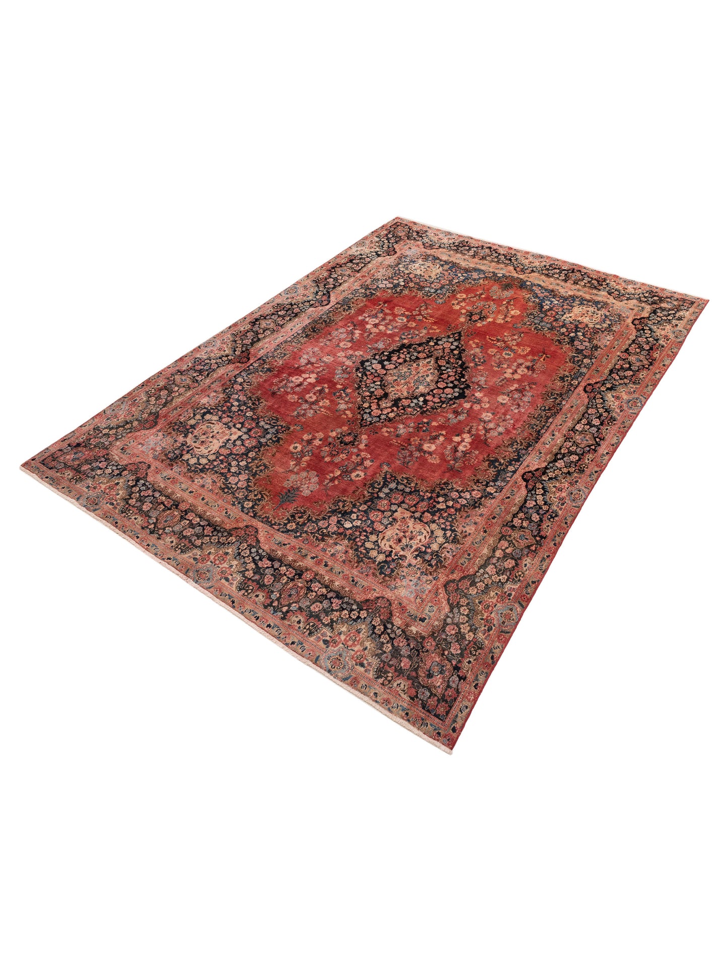Persian 153628 Red Navy 8.10x12.3 Hand Knotted Rug
