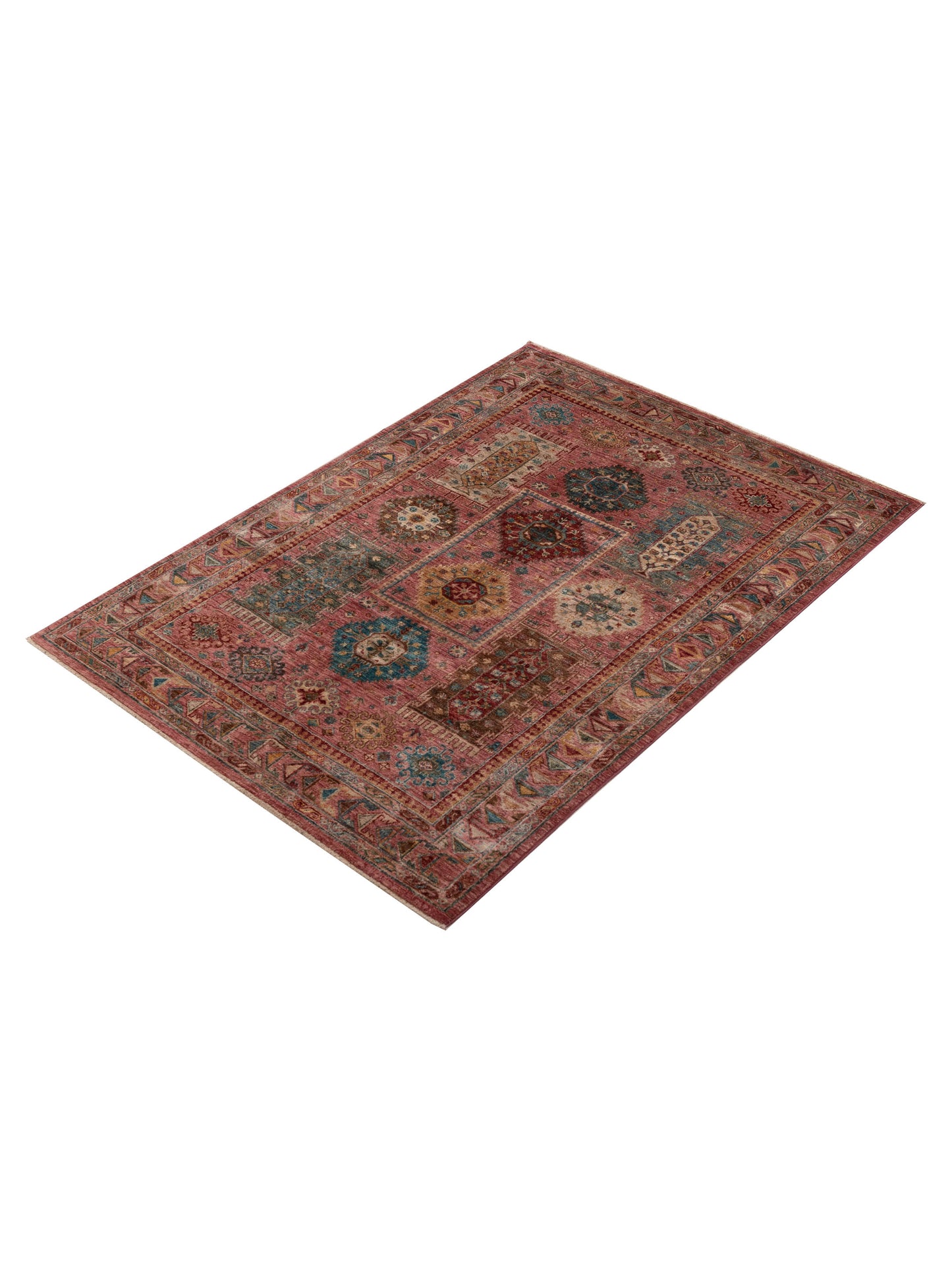 Artisan Kars 152179 Pink Pink 4.11x6.9 Hand Knotted Rug