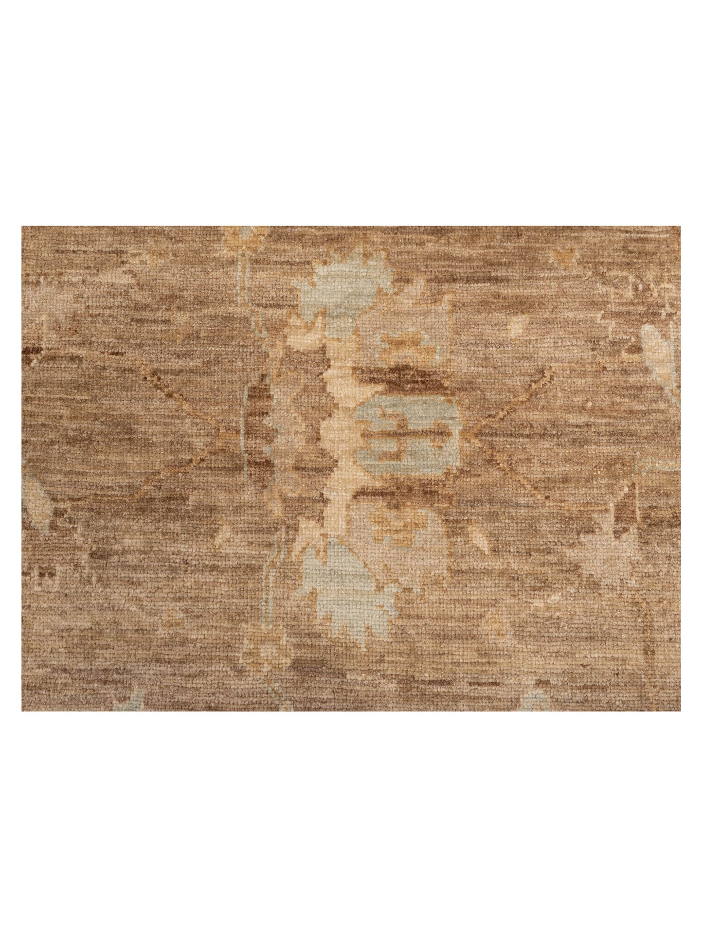 Angora Oushak 130207 Brown Gold 12.6x17.7 Hand Knotted Rug