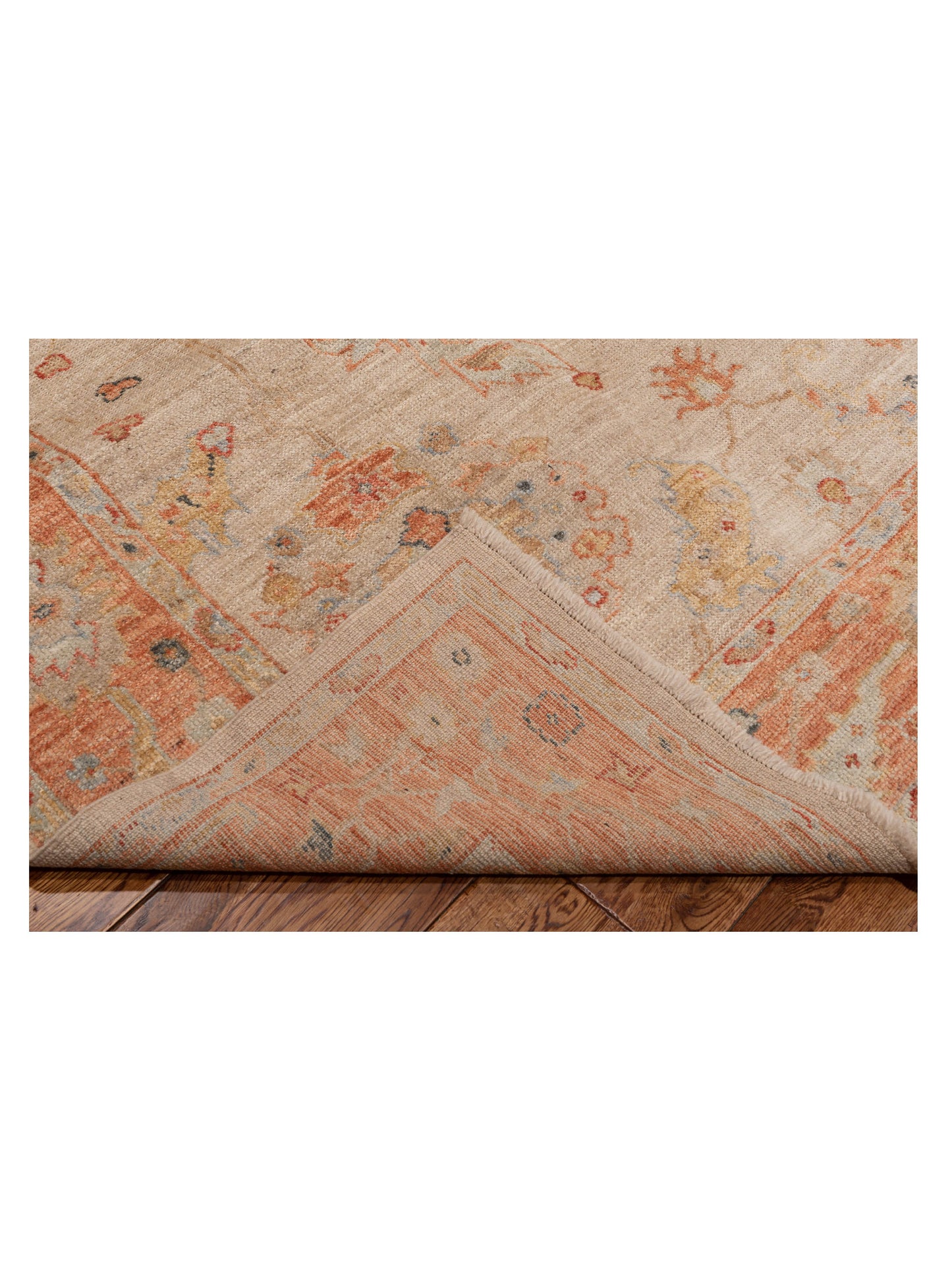 Angora Oushak 149442 Beige Rust 6x11.7 Hand Knotted Rug