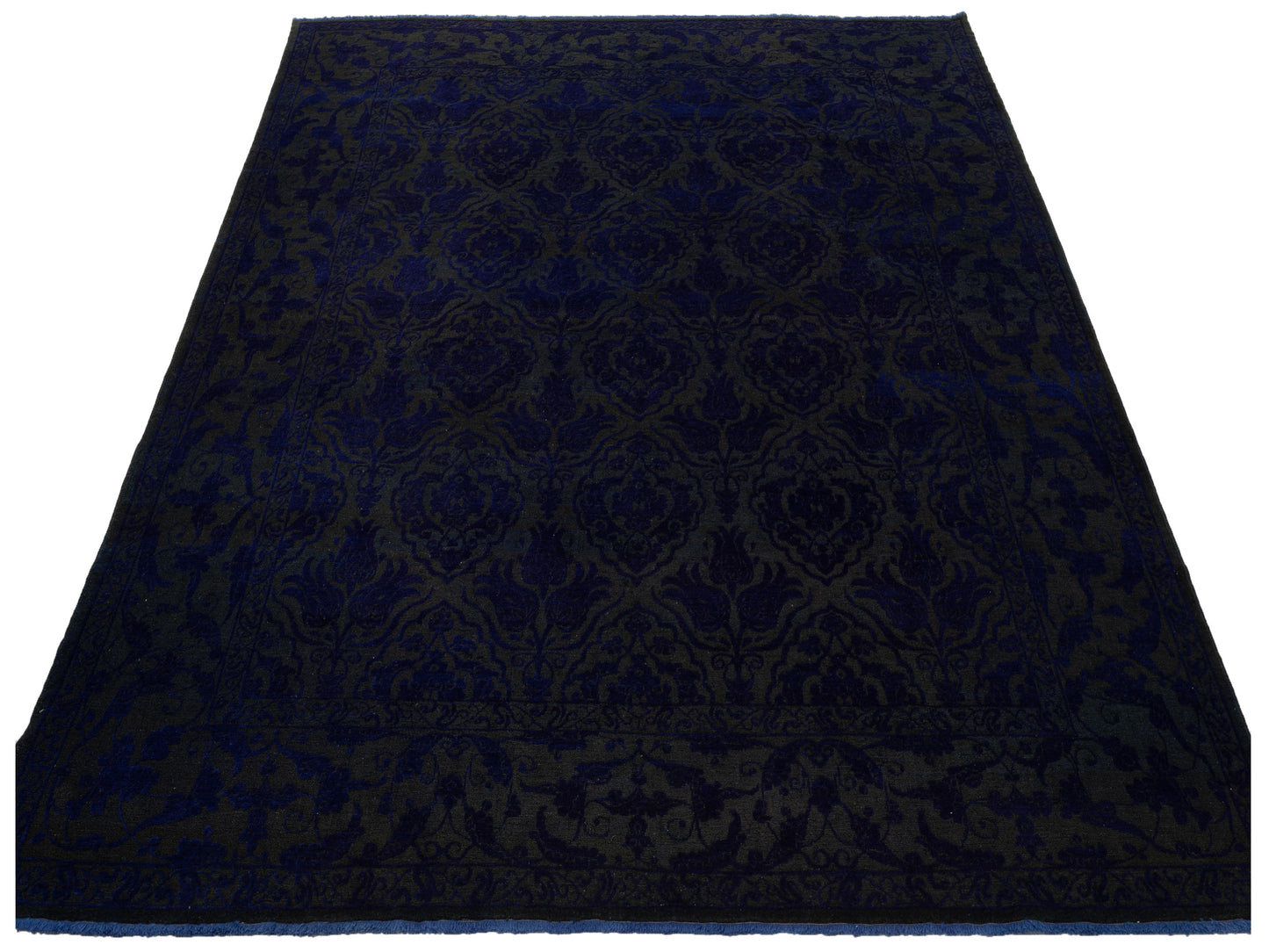 Color Bouquet 114937 Charcoal Purple 9.2x10.10 Hand Knotted Rug