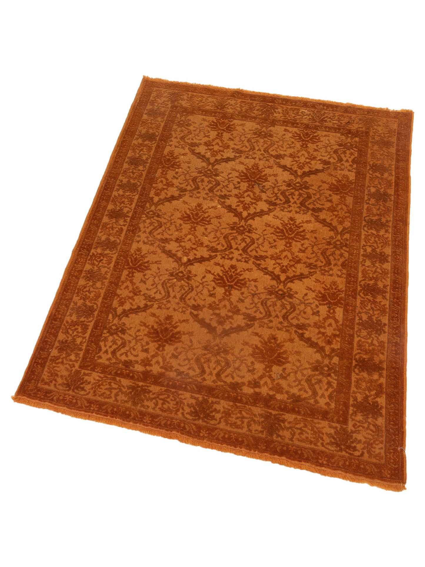 Vintage 106717 Orange 4x5.8 Hand Knotted Rug