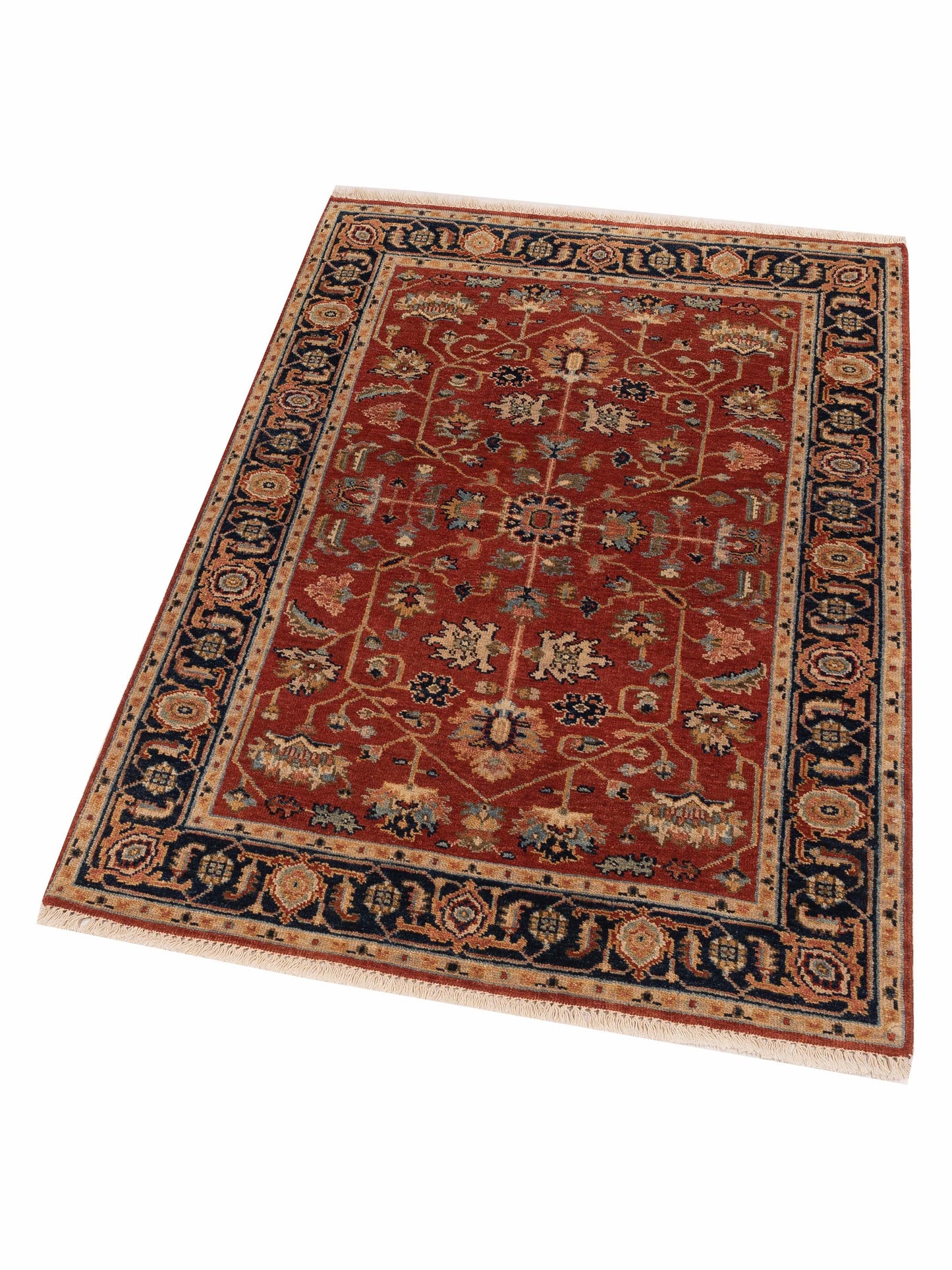 Royal 126624 Rust Navy 4.1x5.10 Hand Knotted Rug