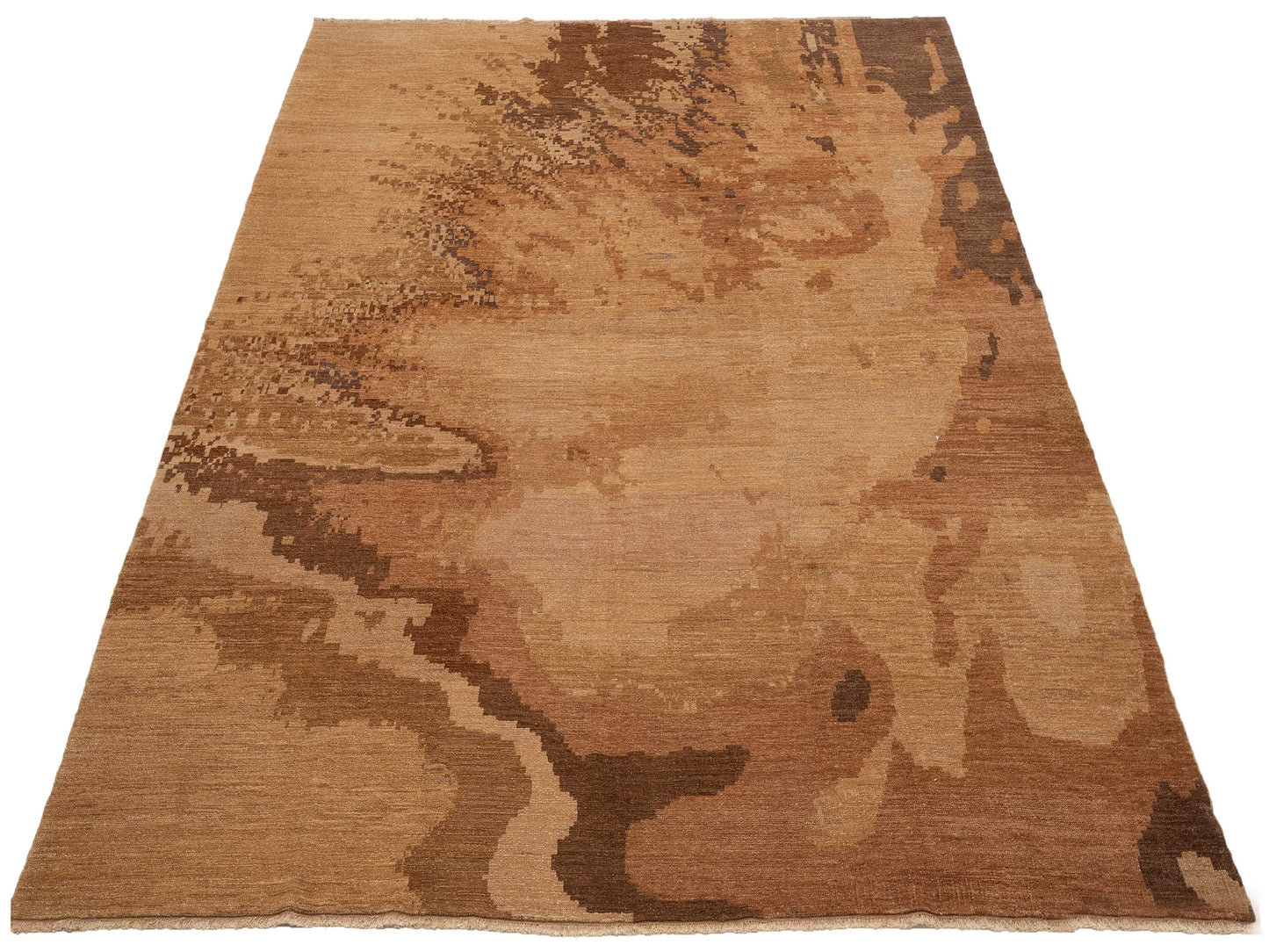 Defne Selenite Camel Gold 8.2x9.11 Hand Knotted Rug