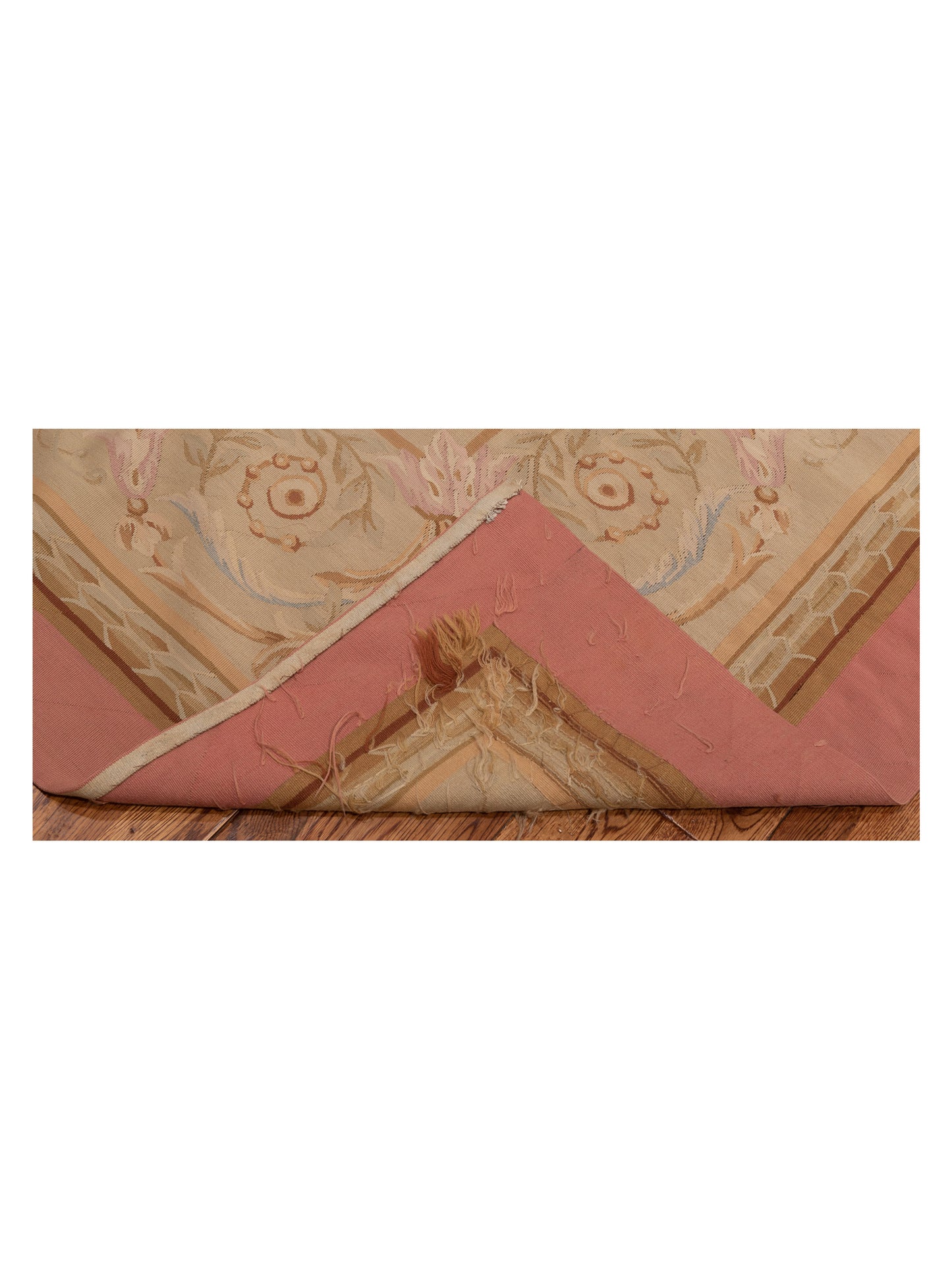 Abusson 77777 Cream Pink 8.9x12 Hand Knotted Rug