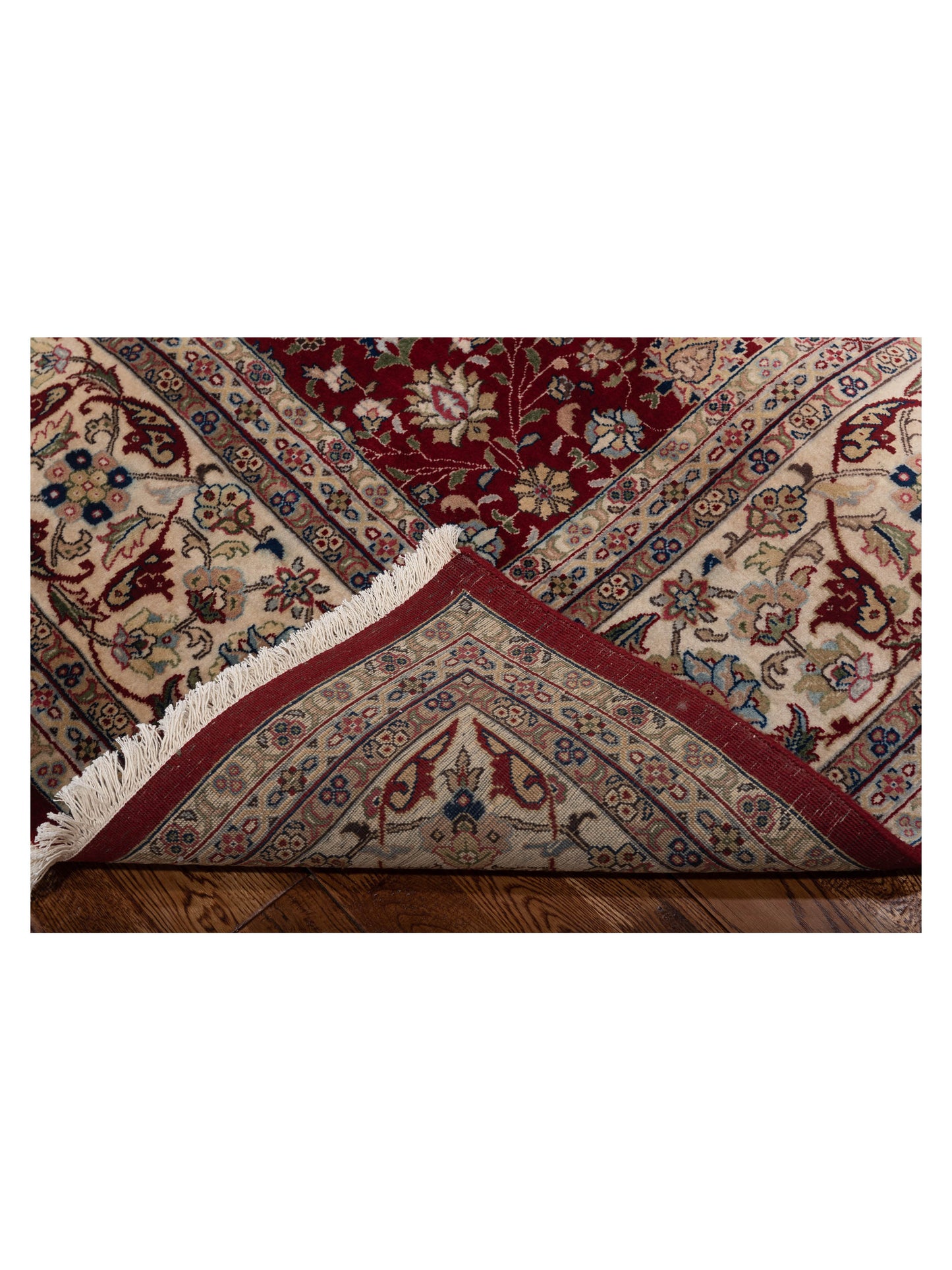 Hereke 121460 Red Ivory 8.2x10.1 Hand Knotted Rug