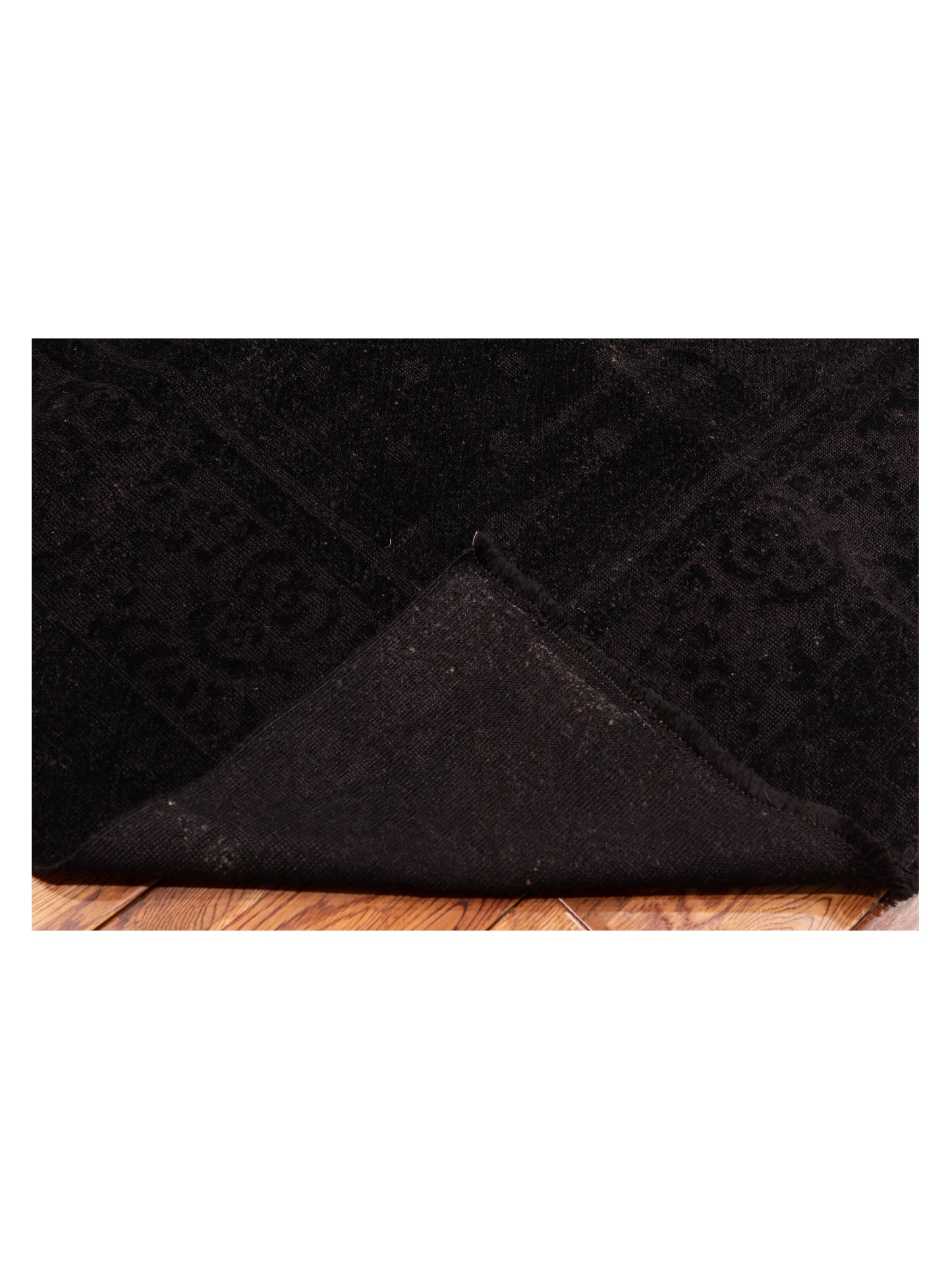 Vintage 108913 Black 6.10x8.6 Hand Knotted Rug