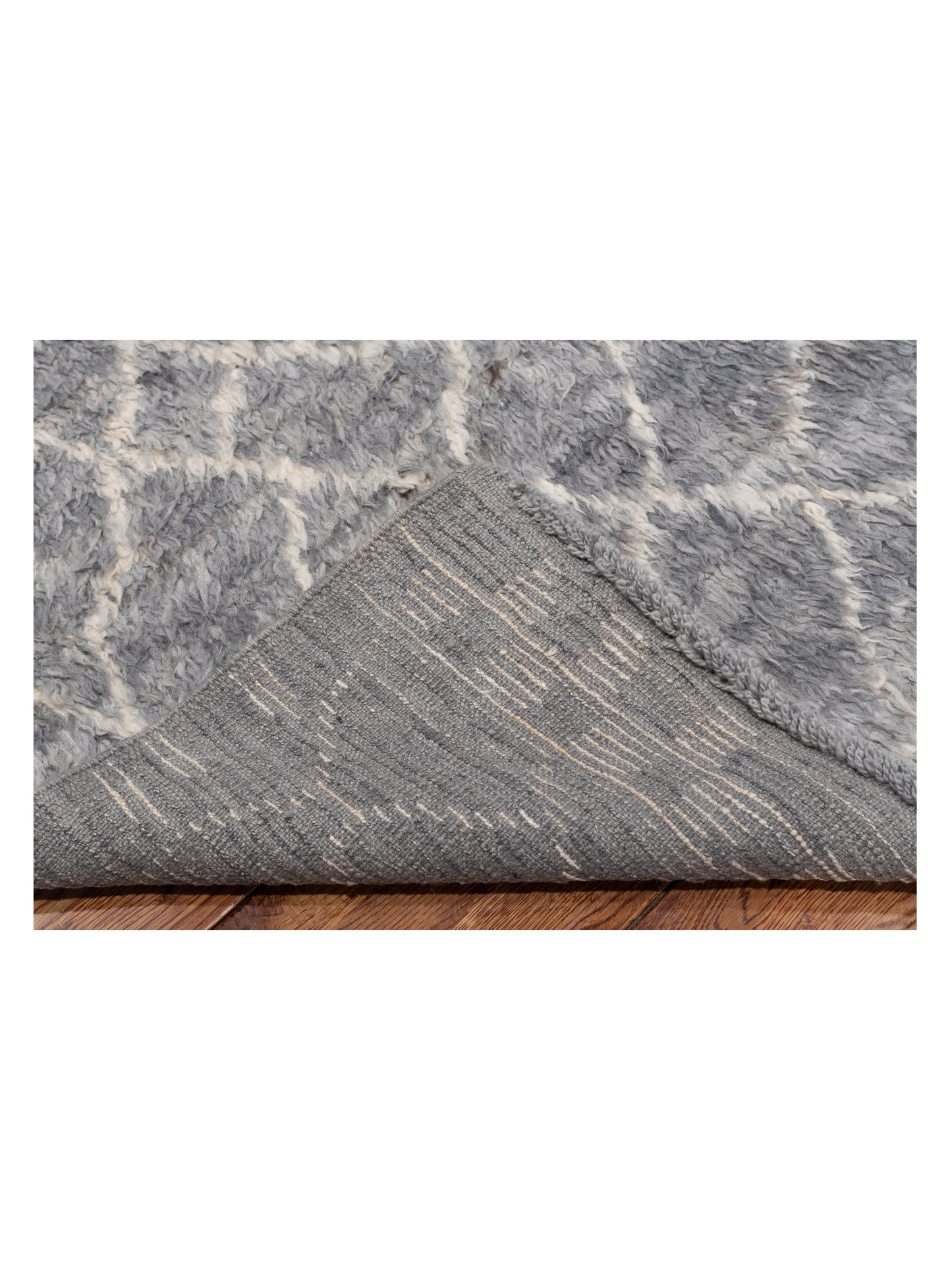 Berber Aspendos Gray Ivory 8.10x12.8 Hand Knotted Rug