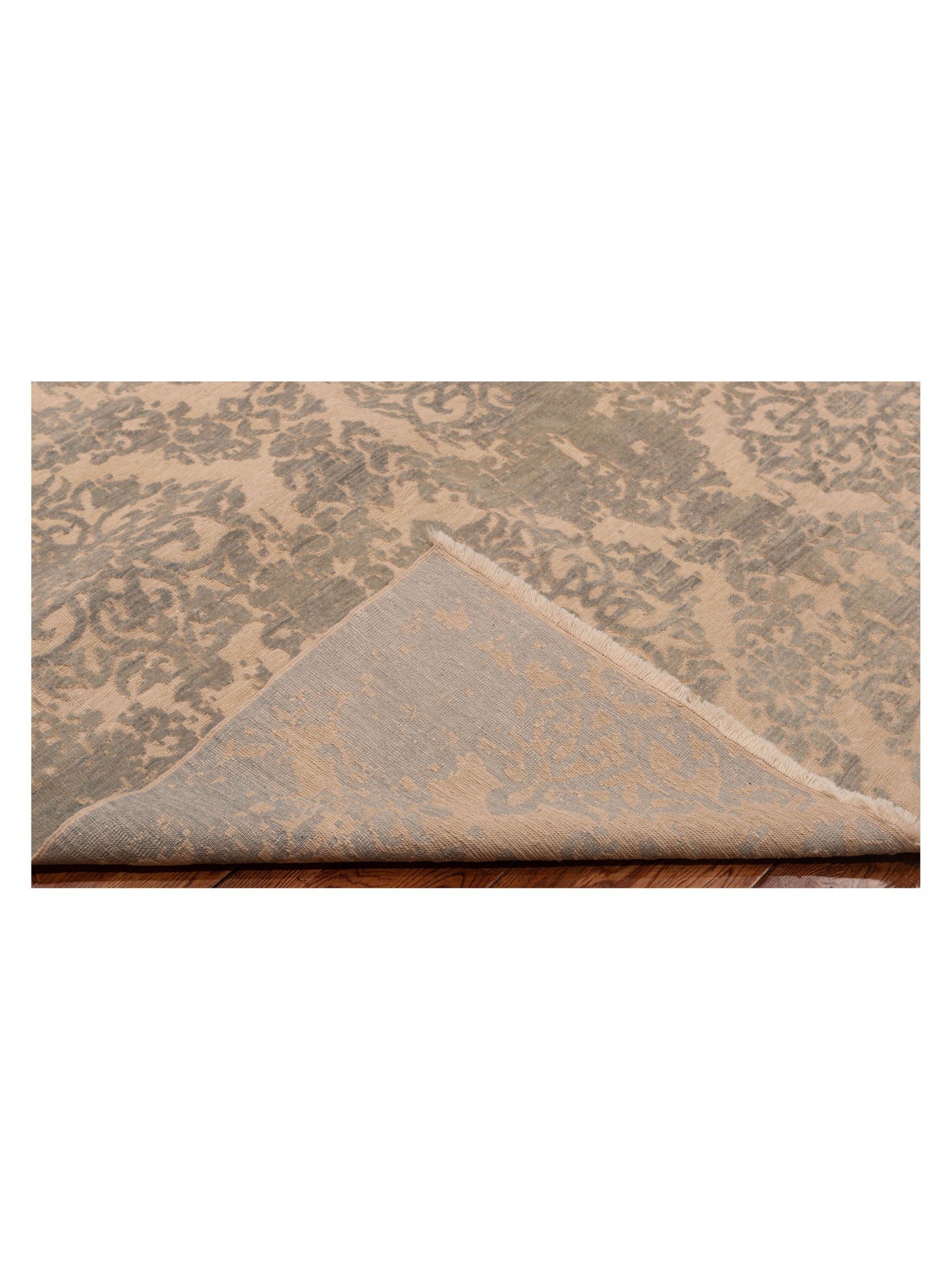 Defne Beony Ivory Ice Blue 6.6x9.9 Hand Knotted Rug