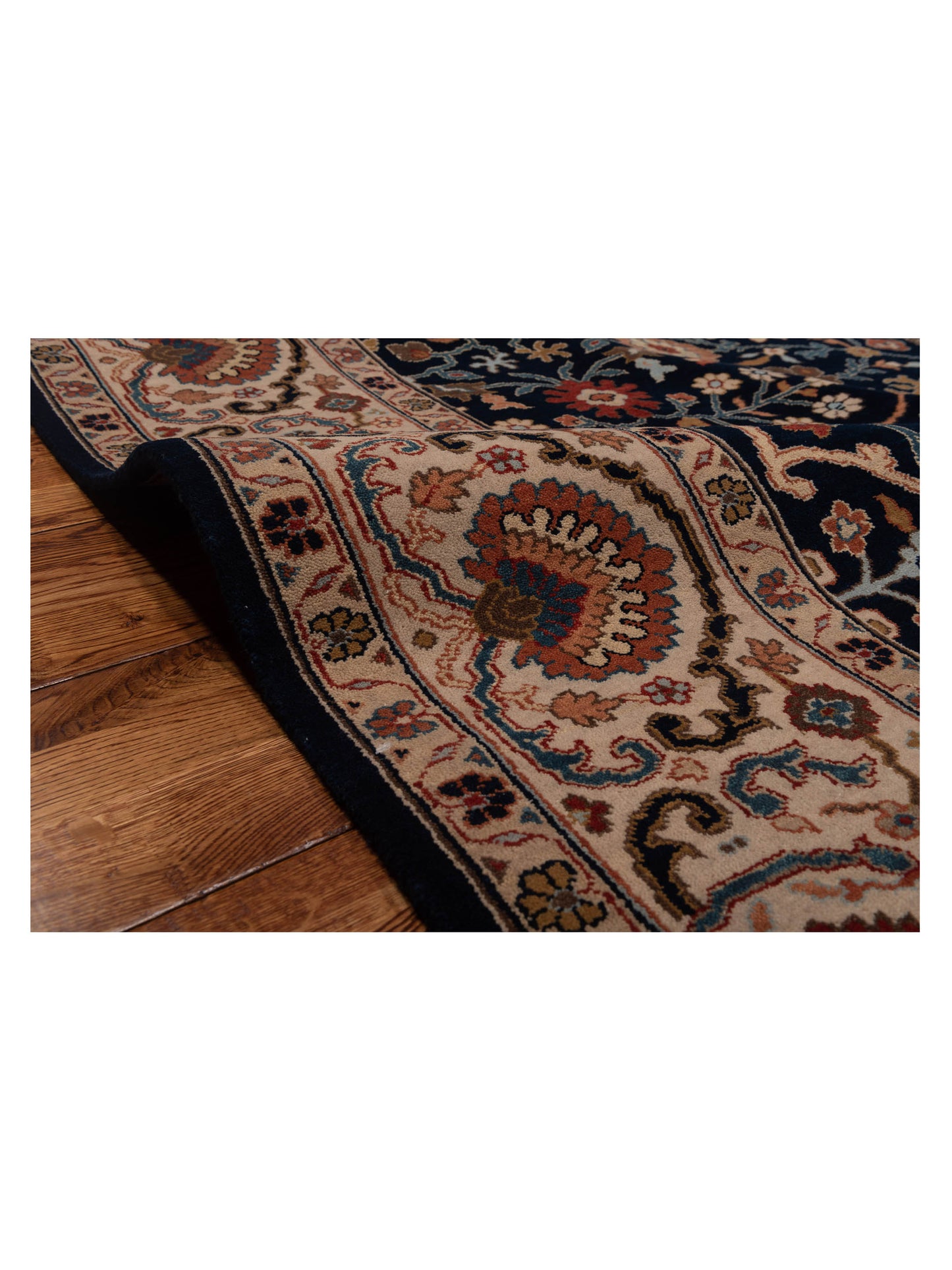 Crown 133184 Navy Ivory 8x10 Hand Knotted Rug