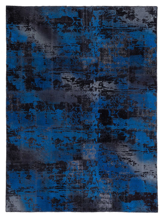 Pasha Turkish Vestige Patchwork  Black Blue Contemporary