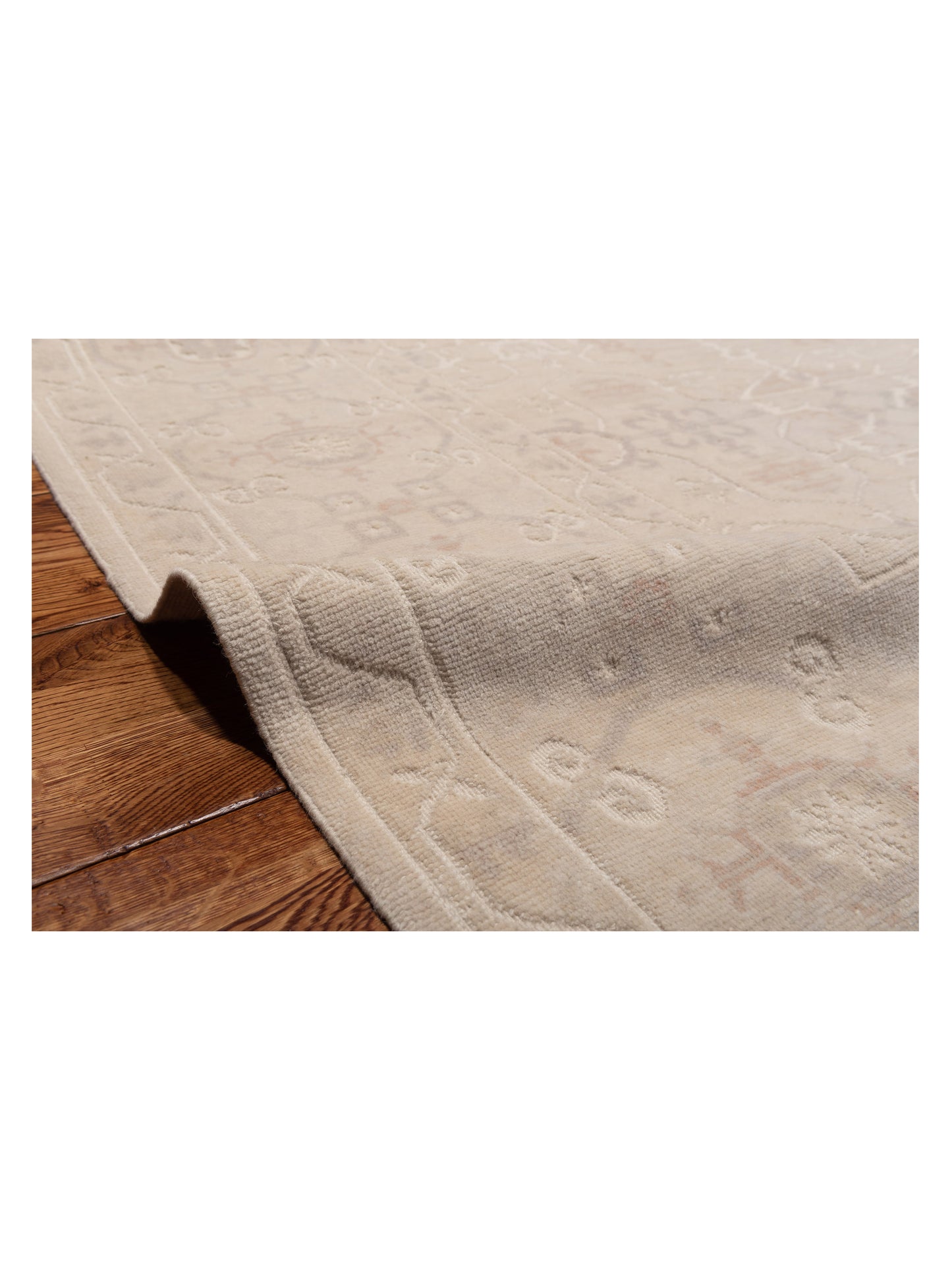Vintage 122720 Ivory 10.2x13.8 Hand Knotted Rug