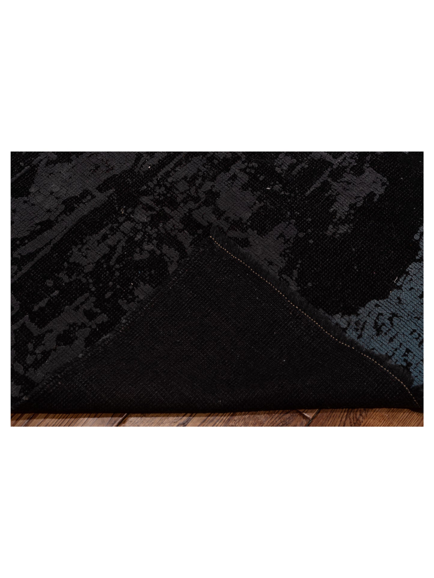 Vintage 111534 Black 8.3x8.7 Hand Knotted Rug