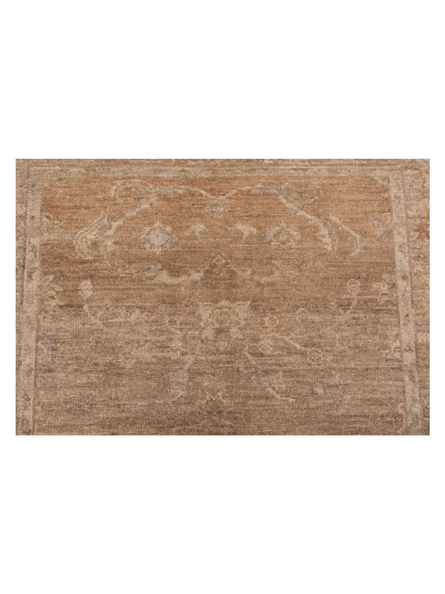 Angora Oushak 125641 Silver Beige 4.2x5.7 Hand Knotted Rug