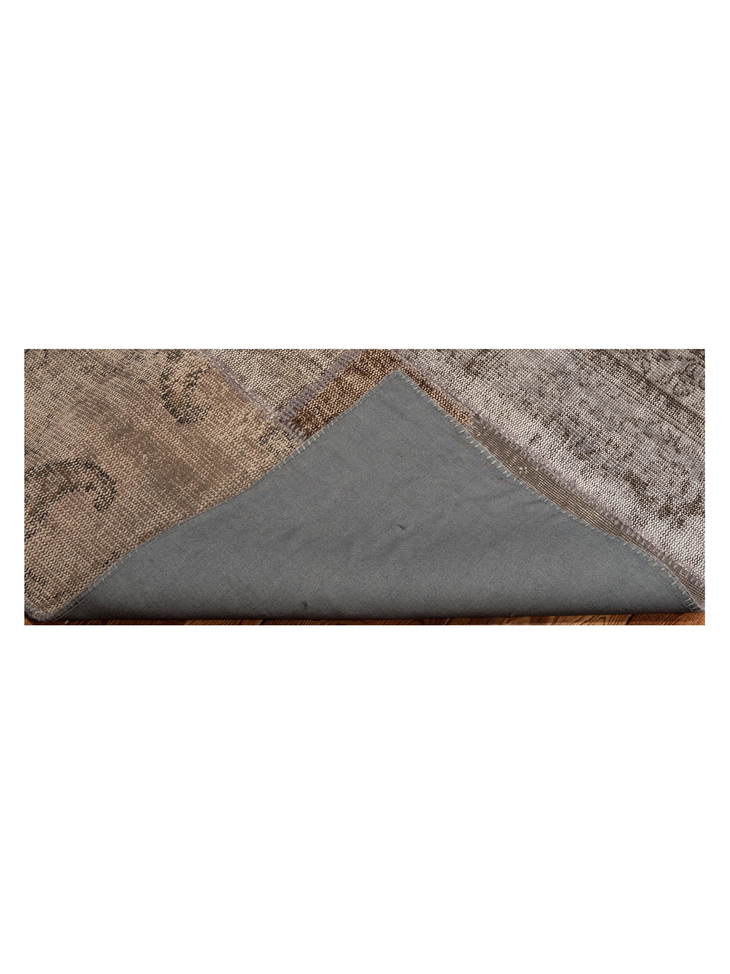 Turkish Vestige Patchwork 111628 Gray 8.3x9.11 Hand Knotted Rug