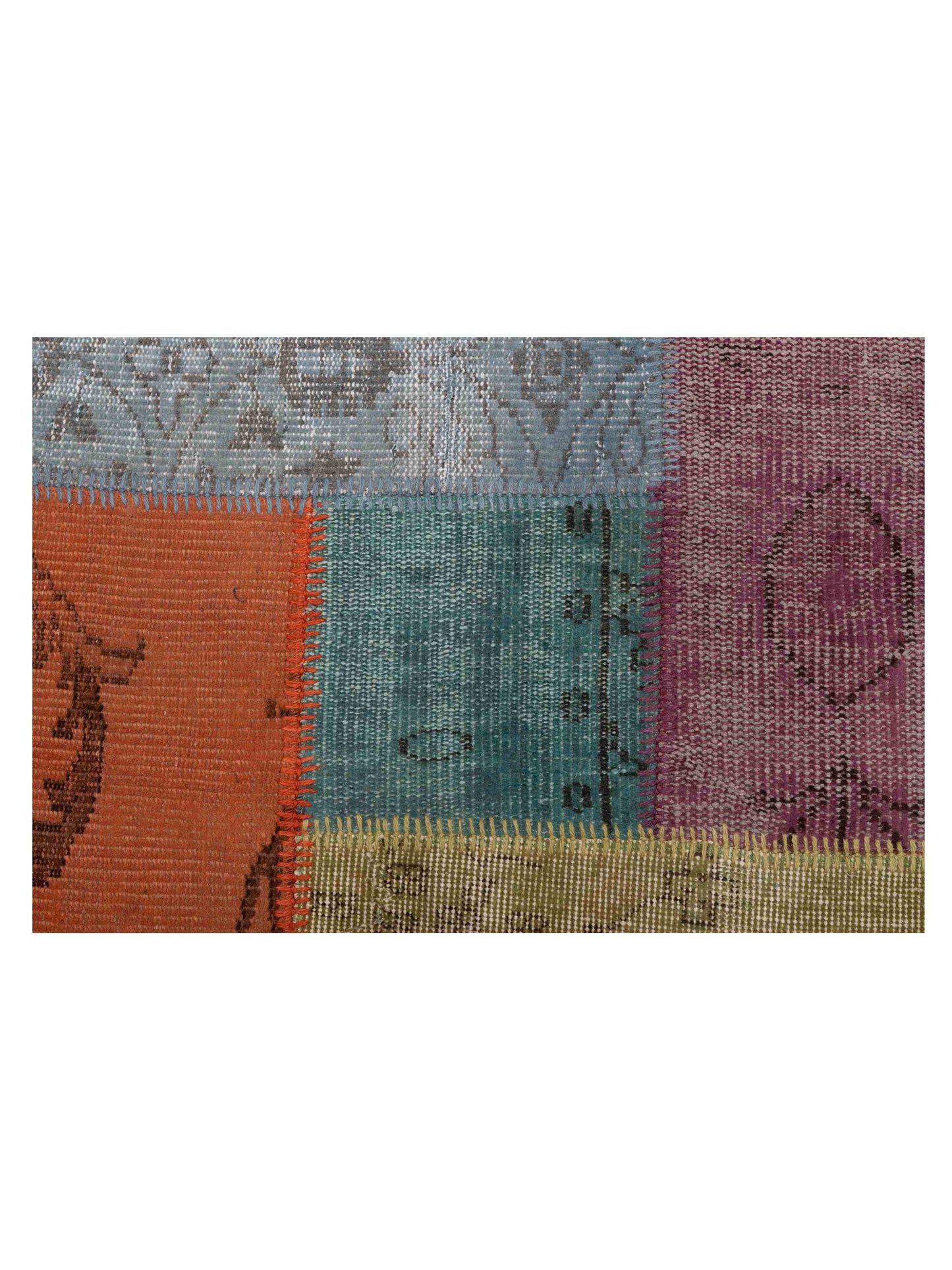 Turkish Vestige Patchwork 142749 Multi 8.3x9.11 Hand Knotted Rug