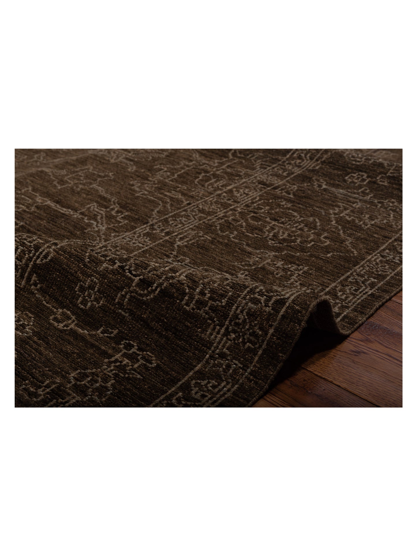 Defne Opal Brown Ice Blue 8.1x9.9 Hand Knotted Rug