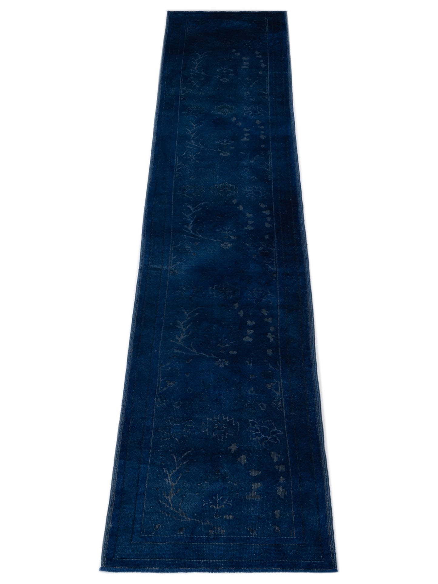 Vintage 108951 Blue 2.8x14.5 Hand Knotted Rug