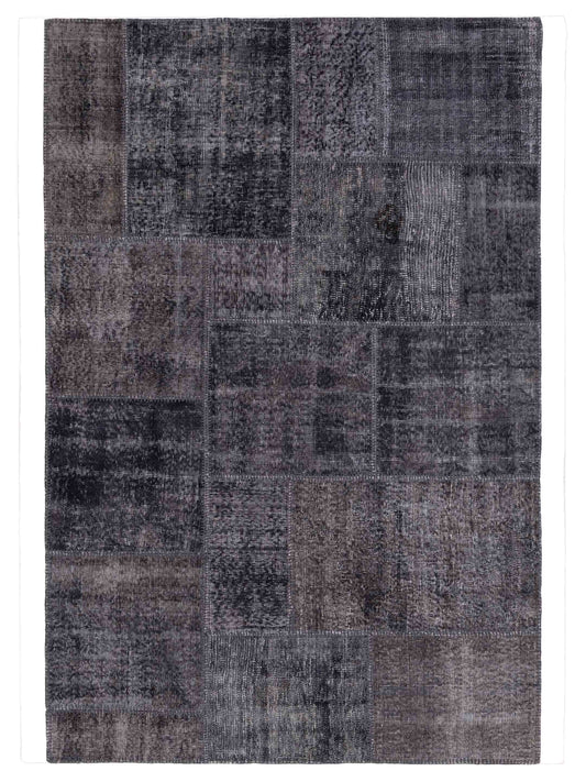 Pasha Turkish Vestige Patchwork  Dark Gray Dark Gray Contemporary