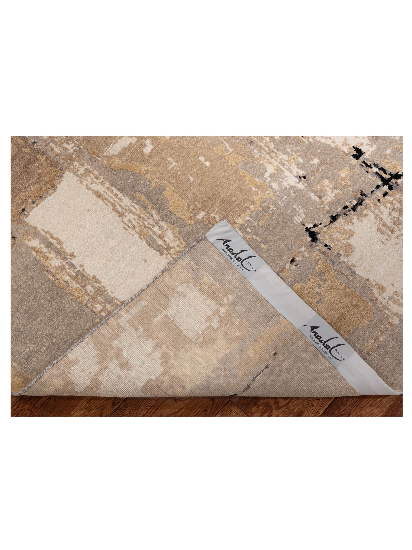 Dazzling 151883 Beige Black 8x10 Hand Knotted Rug