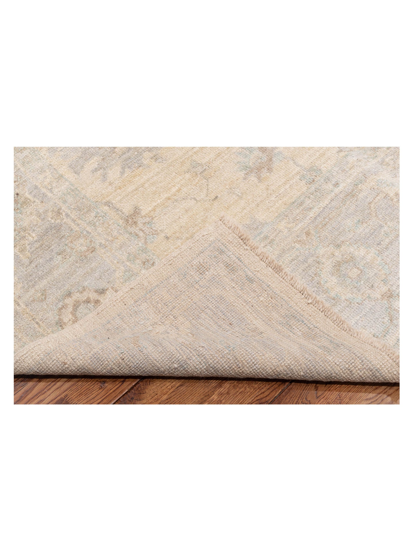 Angora Oushak 126785 Ivory Light Gray 8x9.10 Hand Knotted Rug