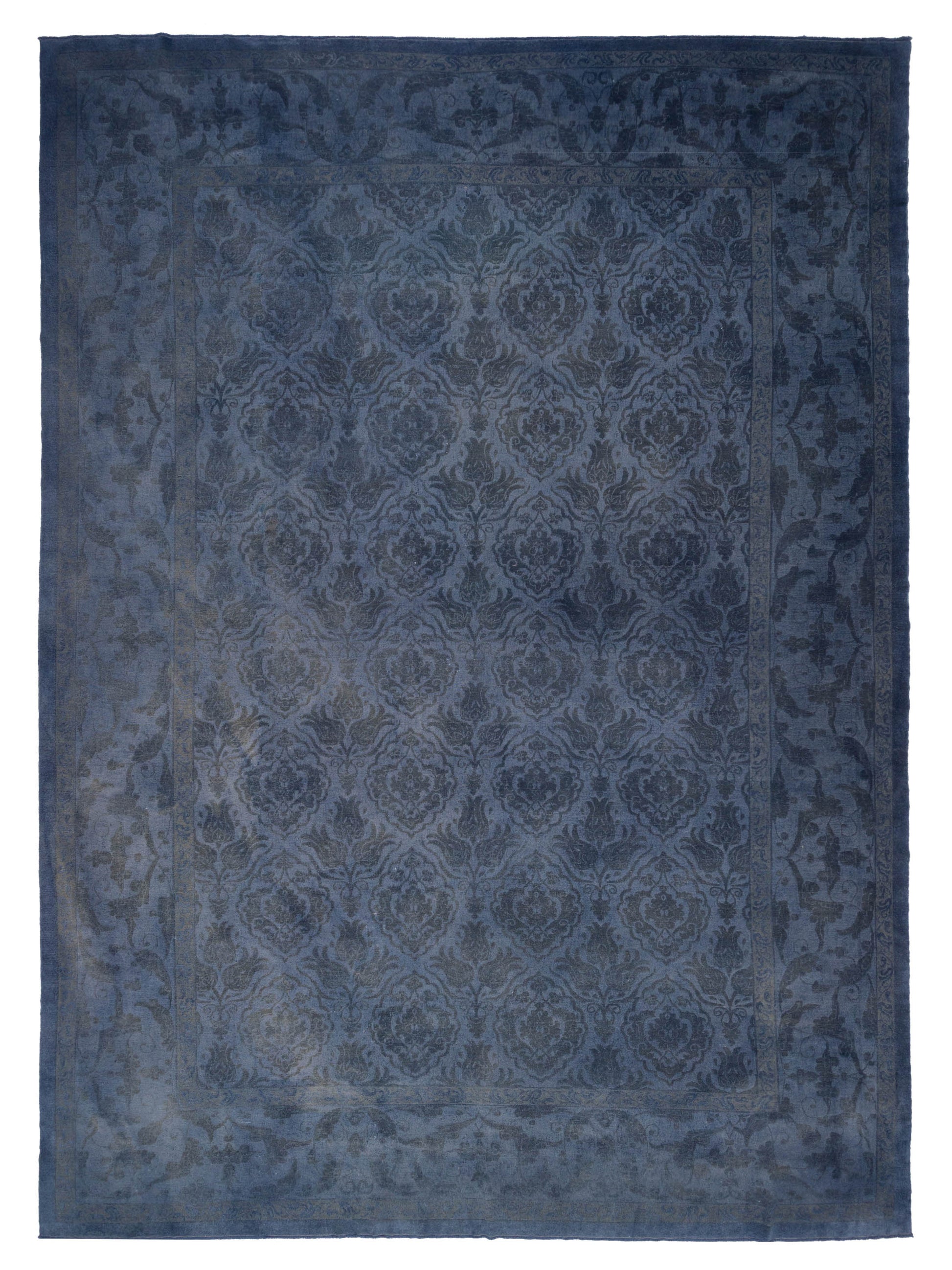 Pasha Color Bouquet  Blue Charcoal Transitional