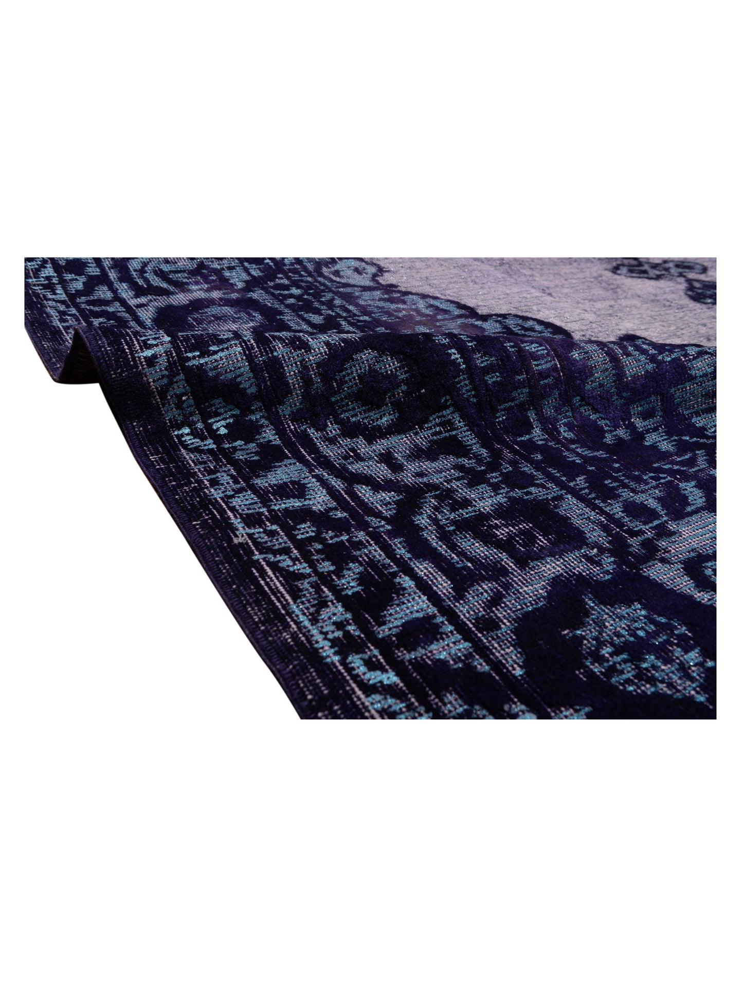 Vintage 118785 Purple 8.2x10.10 Hand Knotted Rug